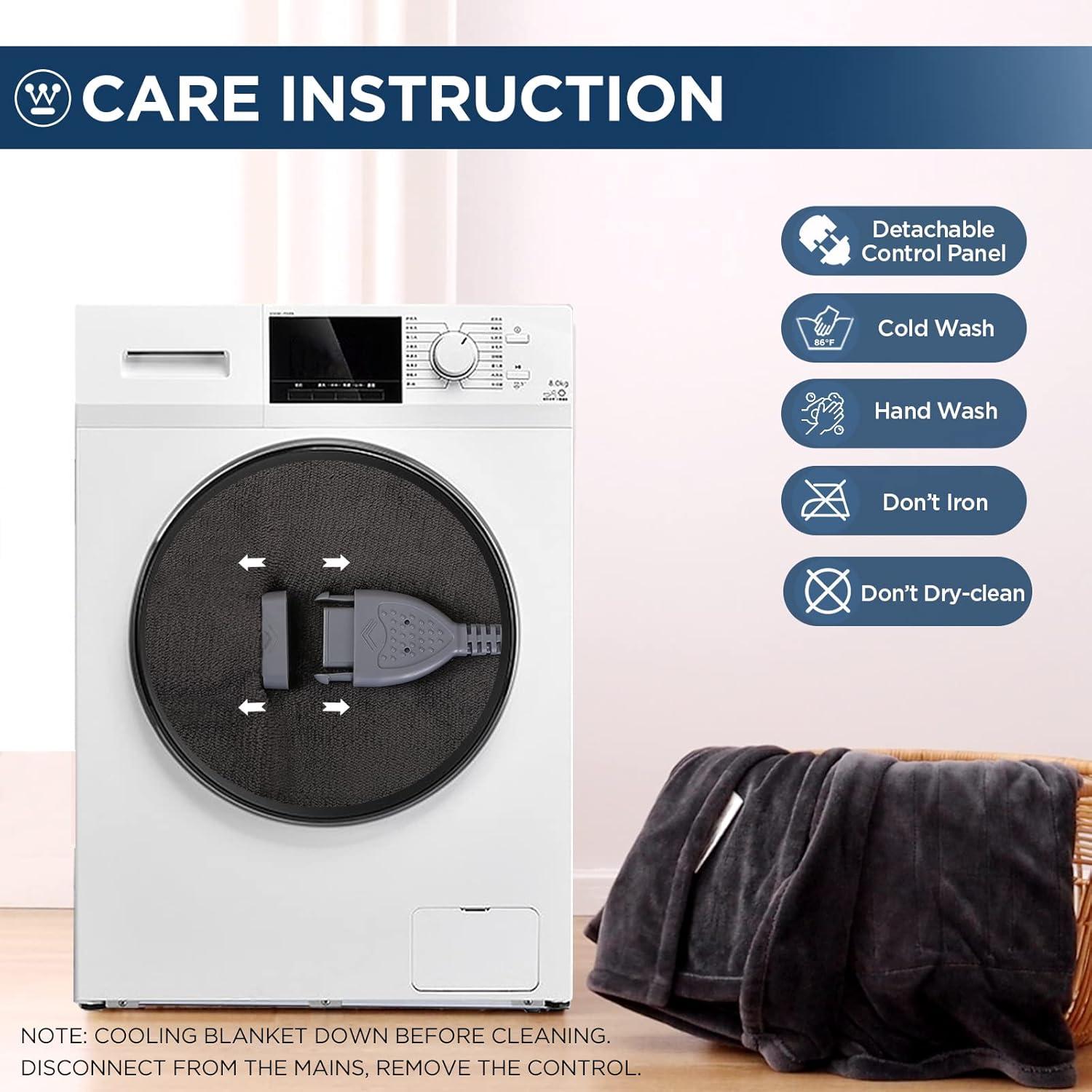 Manta eléctrica Westinghouse completa franela 220 GSM carbón