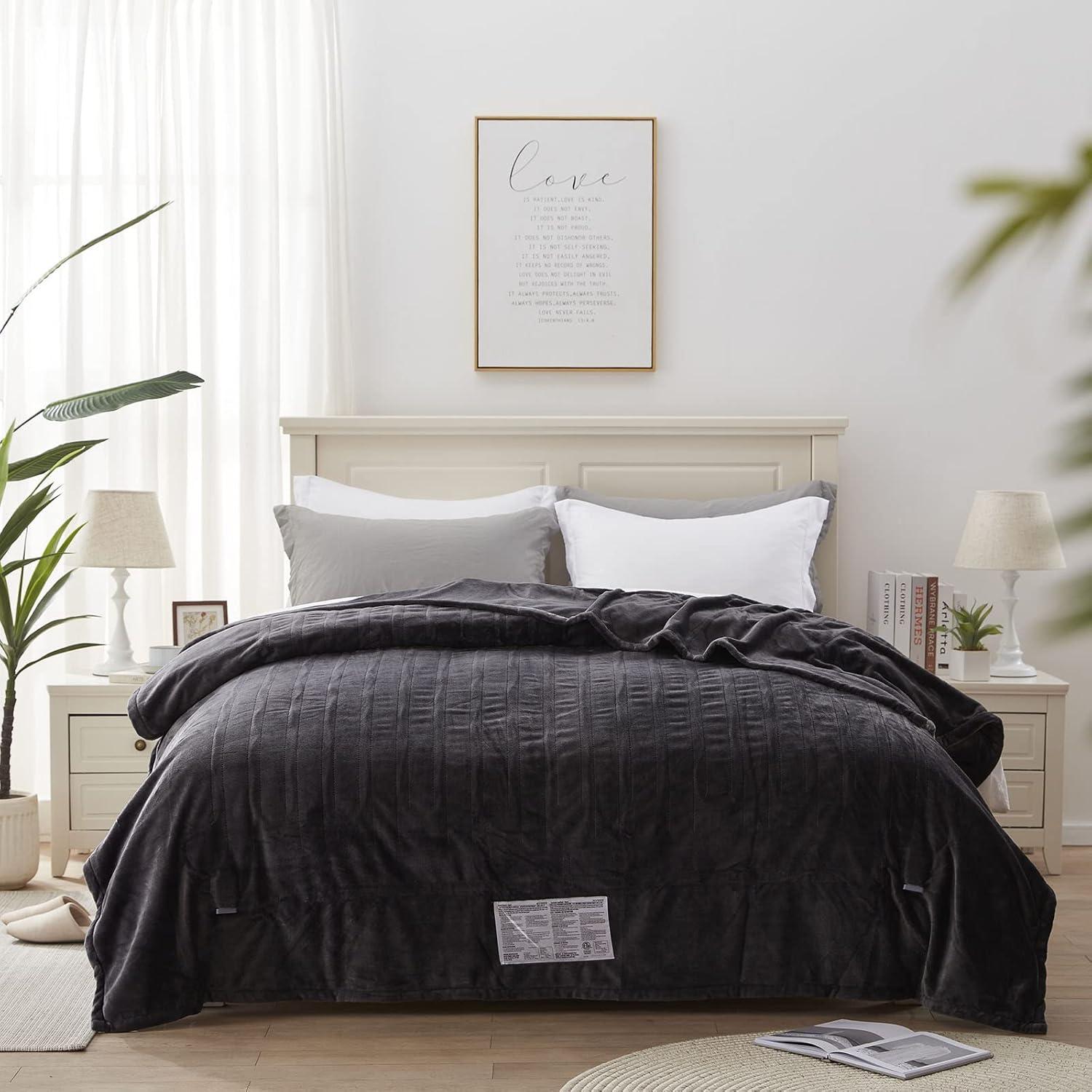 Manta eléctrica Westinghouse completa franela 220 GSM carbón