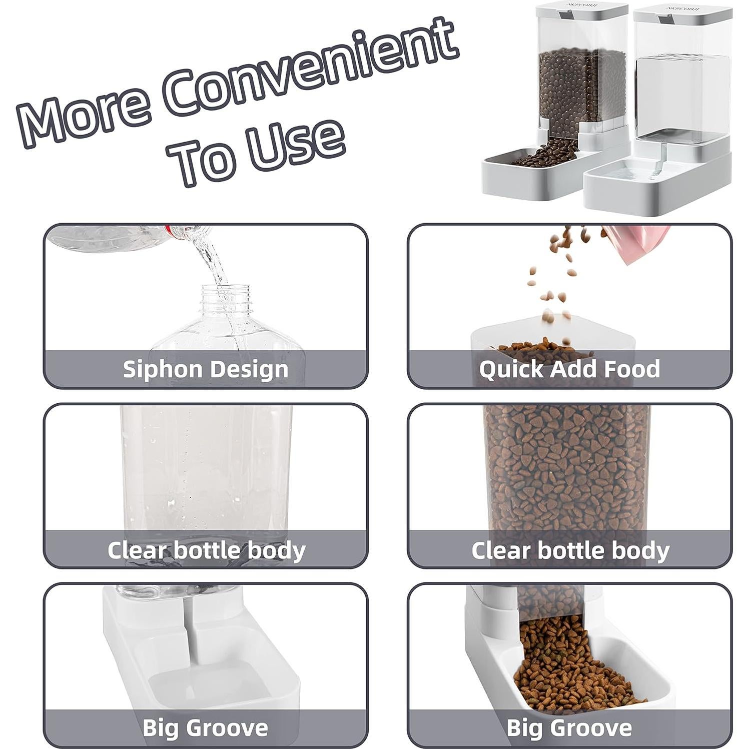 Conjunto Dispensador Comida y Agua NKECOBJI 3.8L Automático