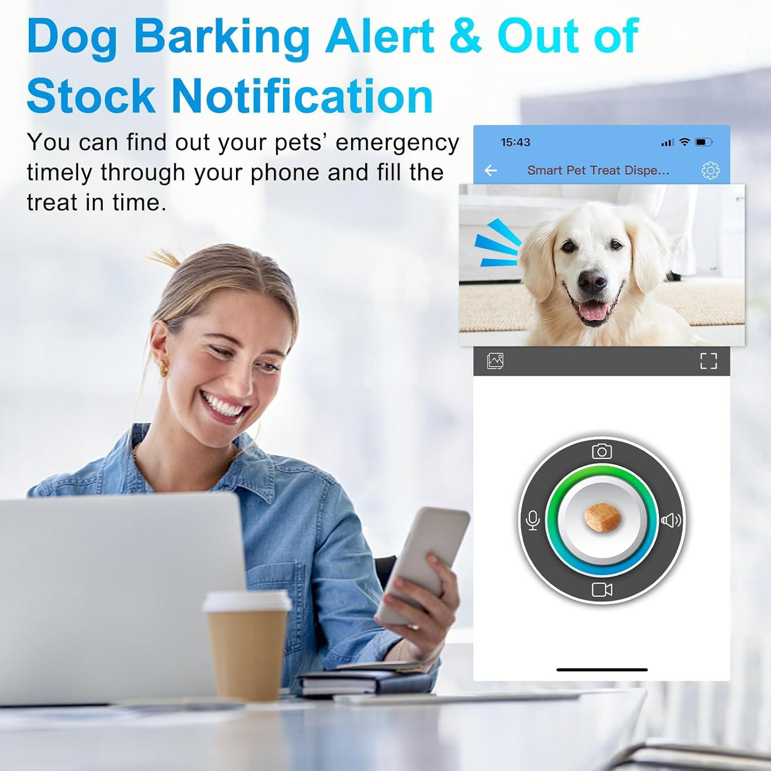 Dispensador de golosinas y cámara Iseebiz 1080P para mascotas