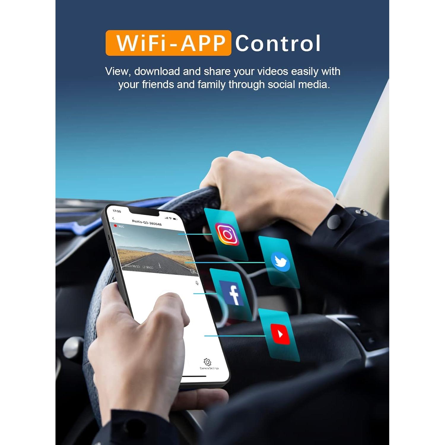 Cámara Dash WiFi FHD 1080P ARIFAYZ con Visión Nocturna