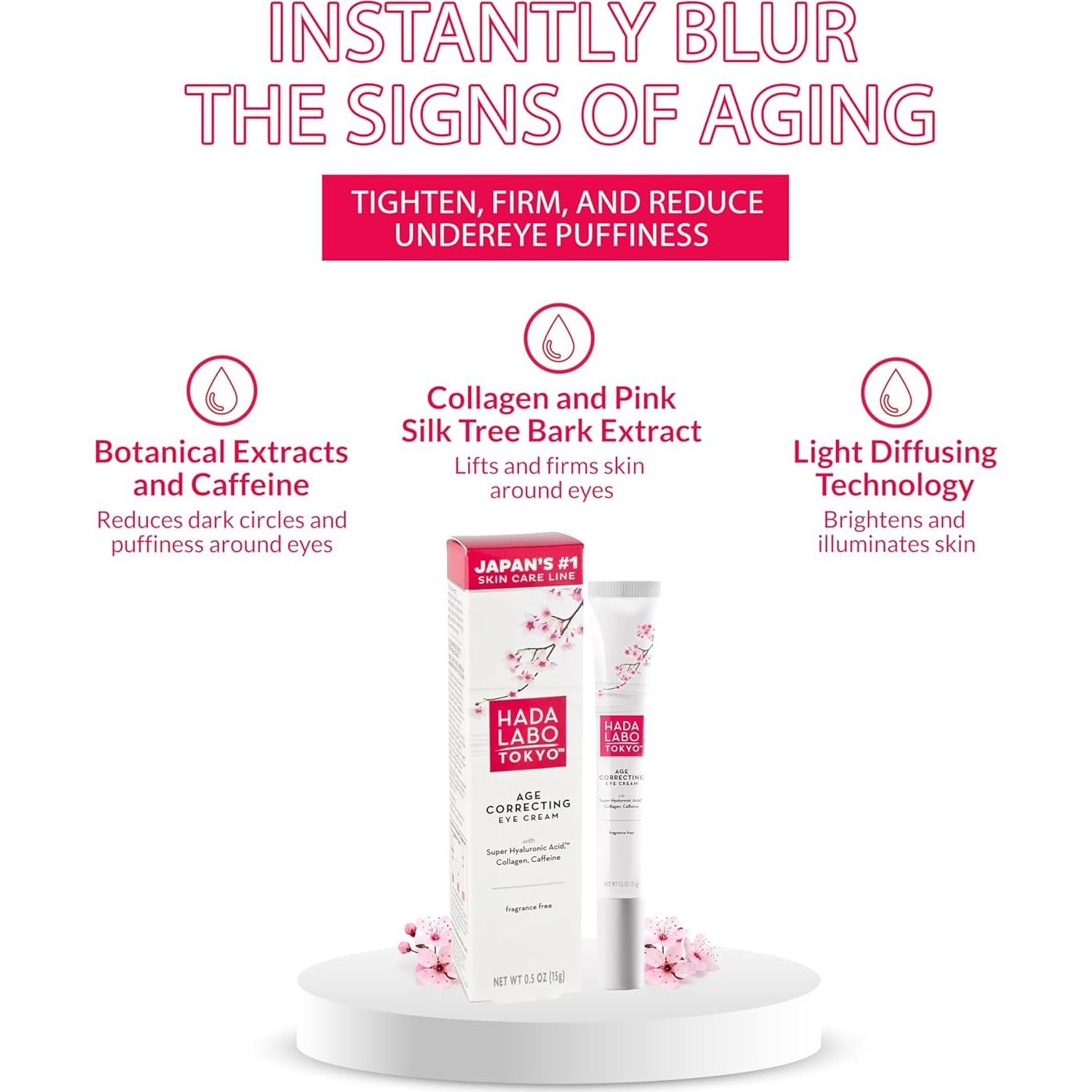 Crema para los Ojos Anti-Envejecimiento Hada Labo Tokyo 14 g