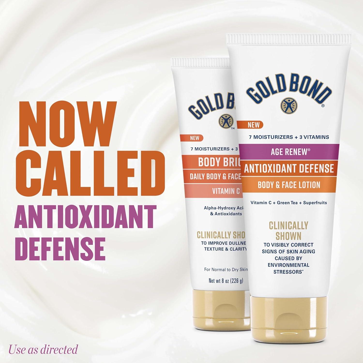 Loción Antioxidante Gold Bond Age Renew 226.8 g - Ilumina y Suaviza