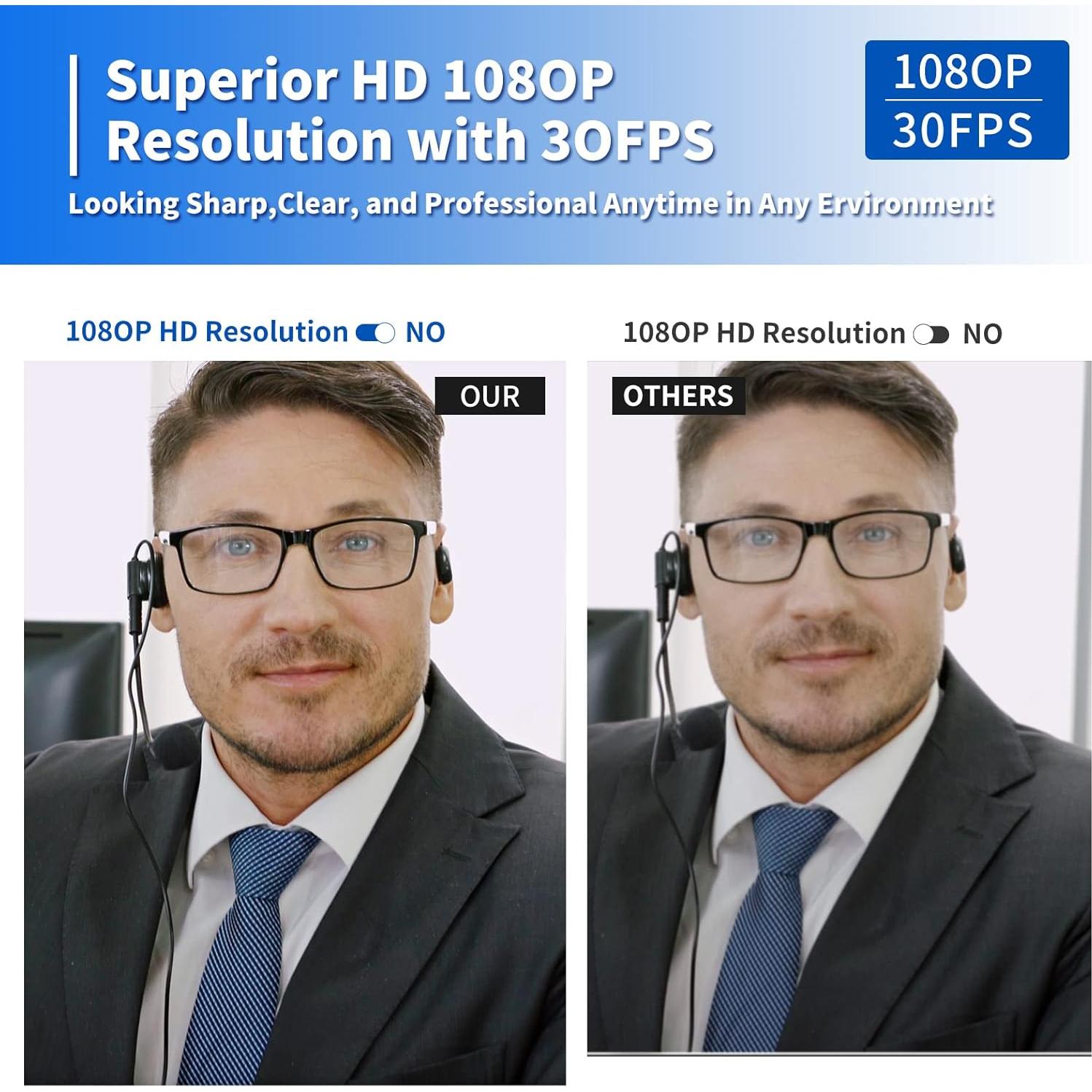 Cámara Web Full HD 1080P Cuwada con Micrófono y Privacidad