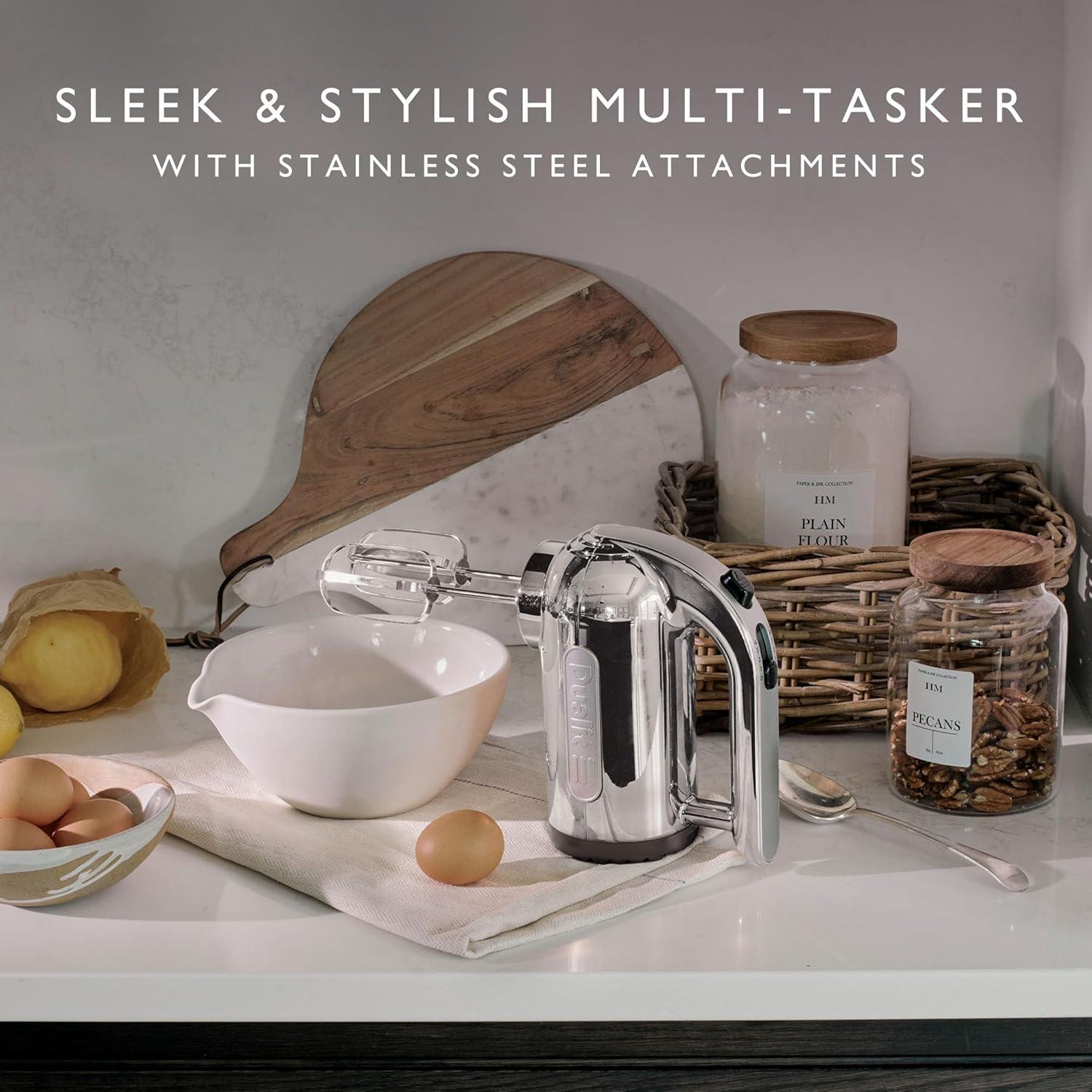 Batidora de Mano Dualit 400W Cromo 4 Velocidades Accesorios