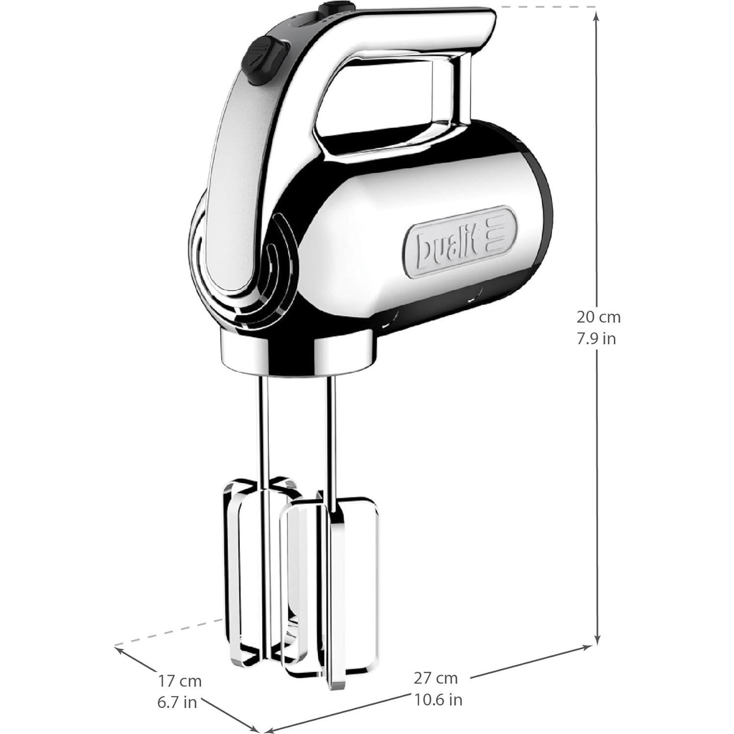 Batidora de Mano Dualit 400W Cromo 4 Velocidades Accesorios