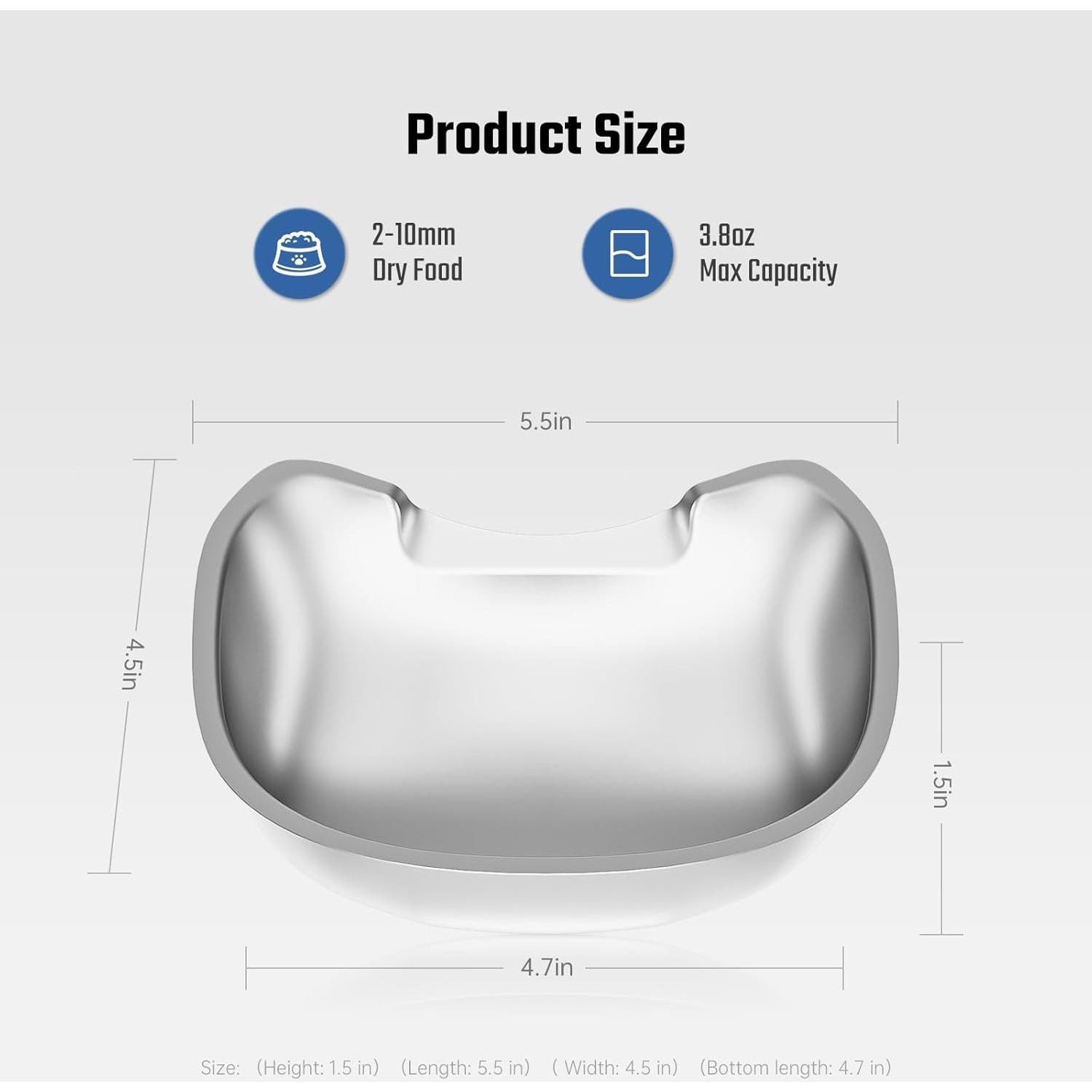 Cuencos de Acero Inoxidable IMIPAW para Gatos 13.97 cm