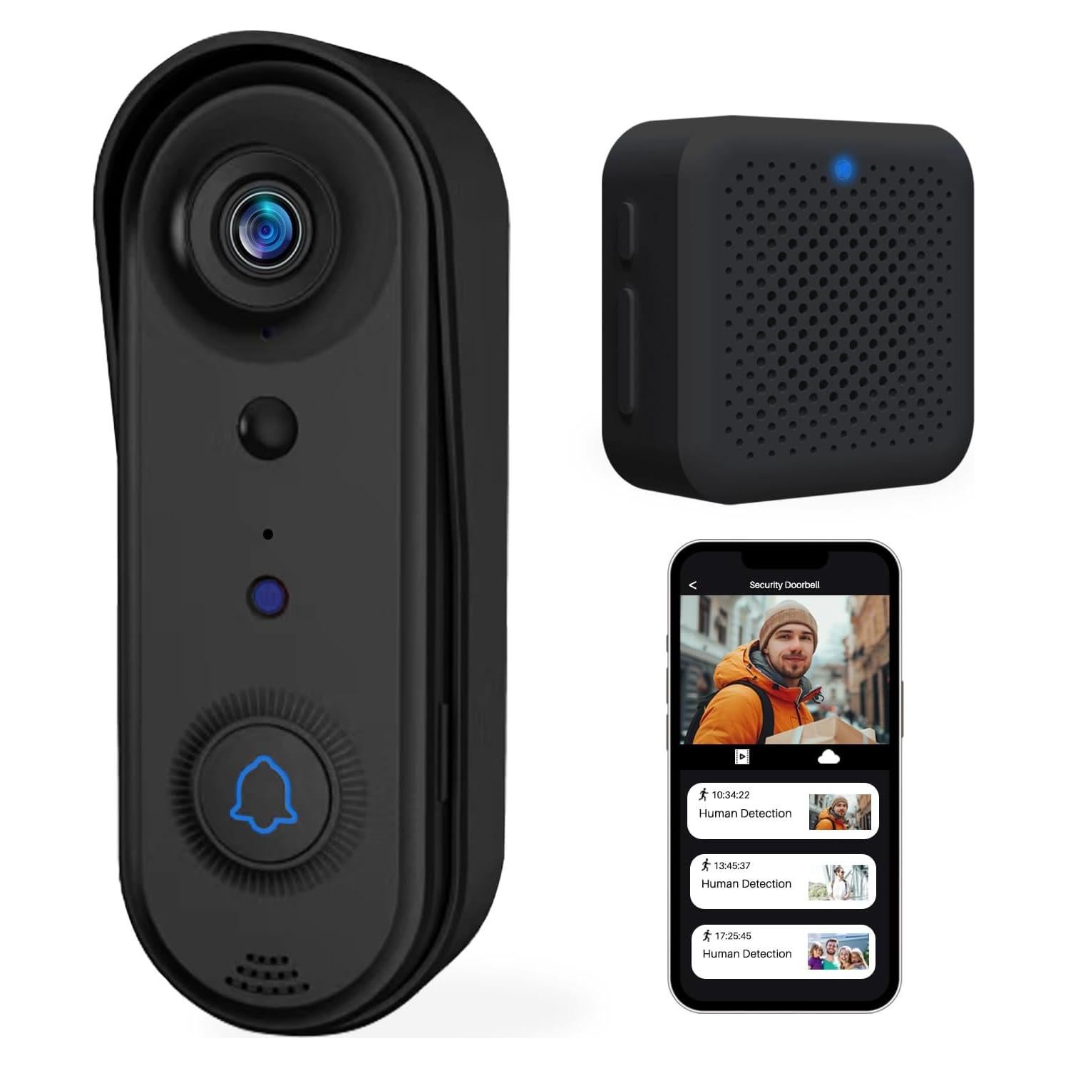 Cámara de Timbre de Video Inalámbrico Eaula Videns 1080p HD