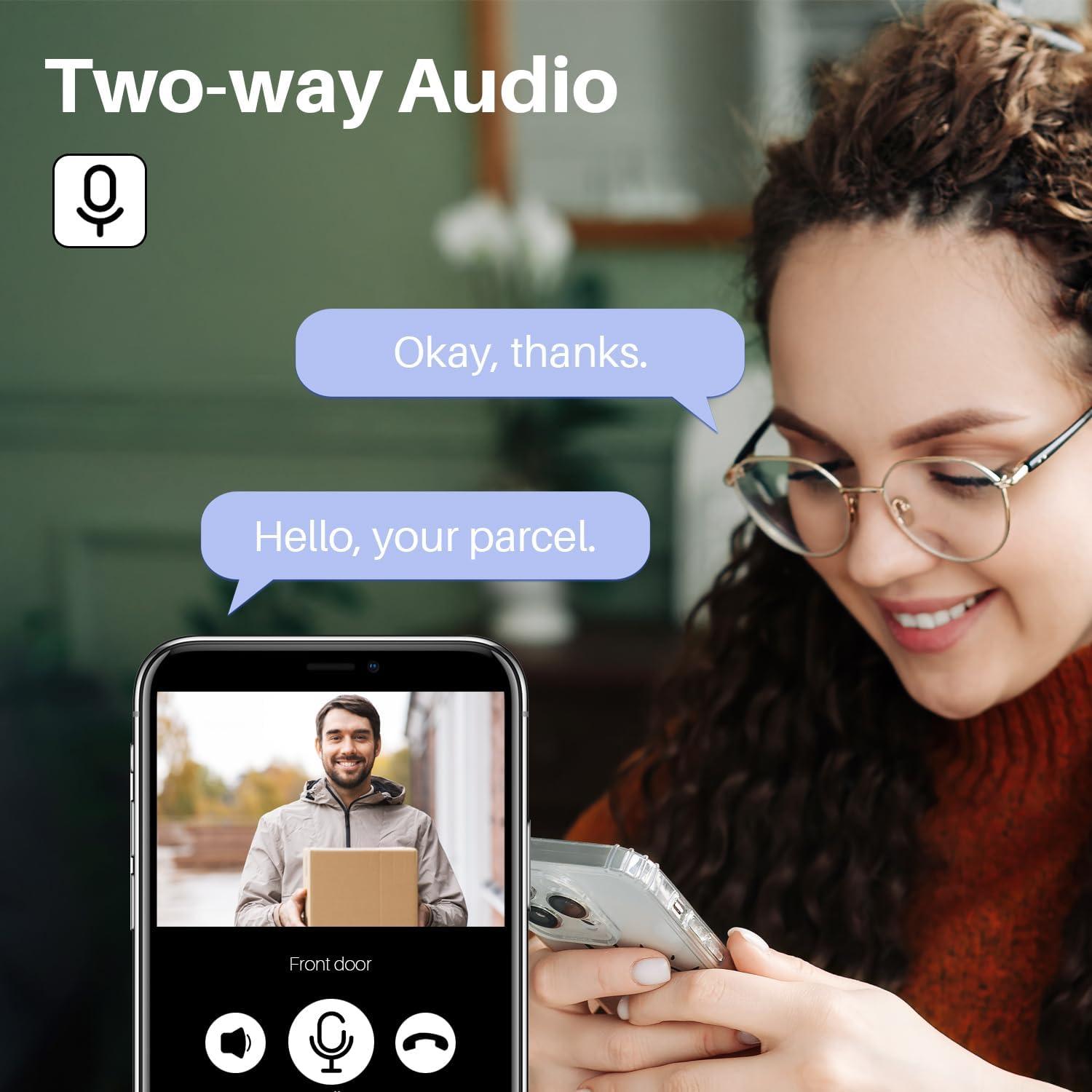 Cámara de Timbre de Video Inalámbrico Eaula Videns 1080p HD