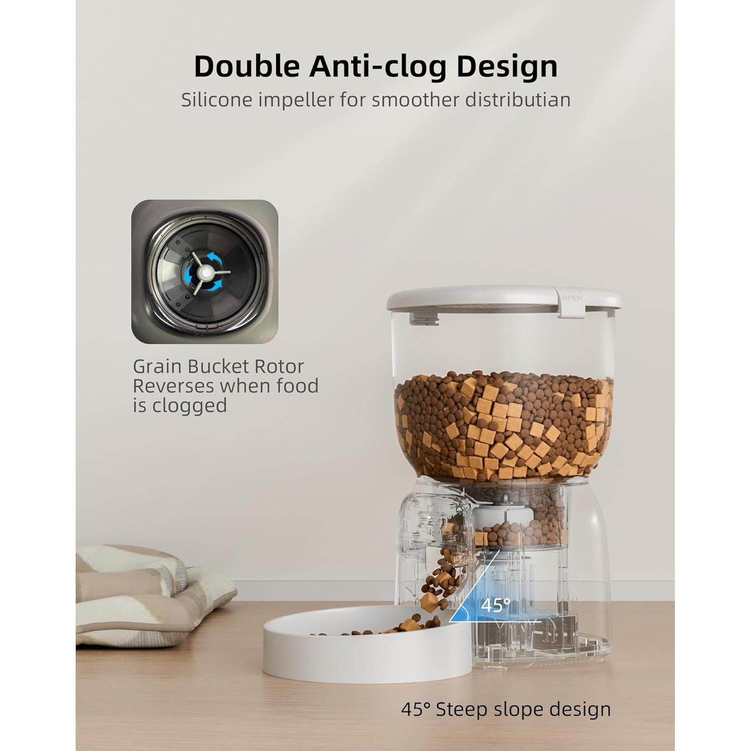 Dispensador Automático de Comida para Gatos LAMPICK 4L WiFi