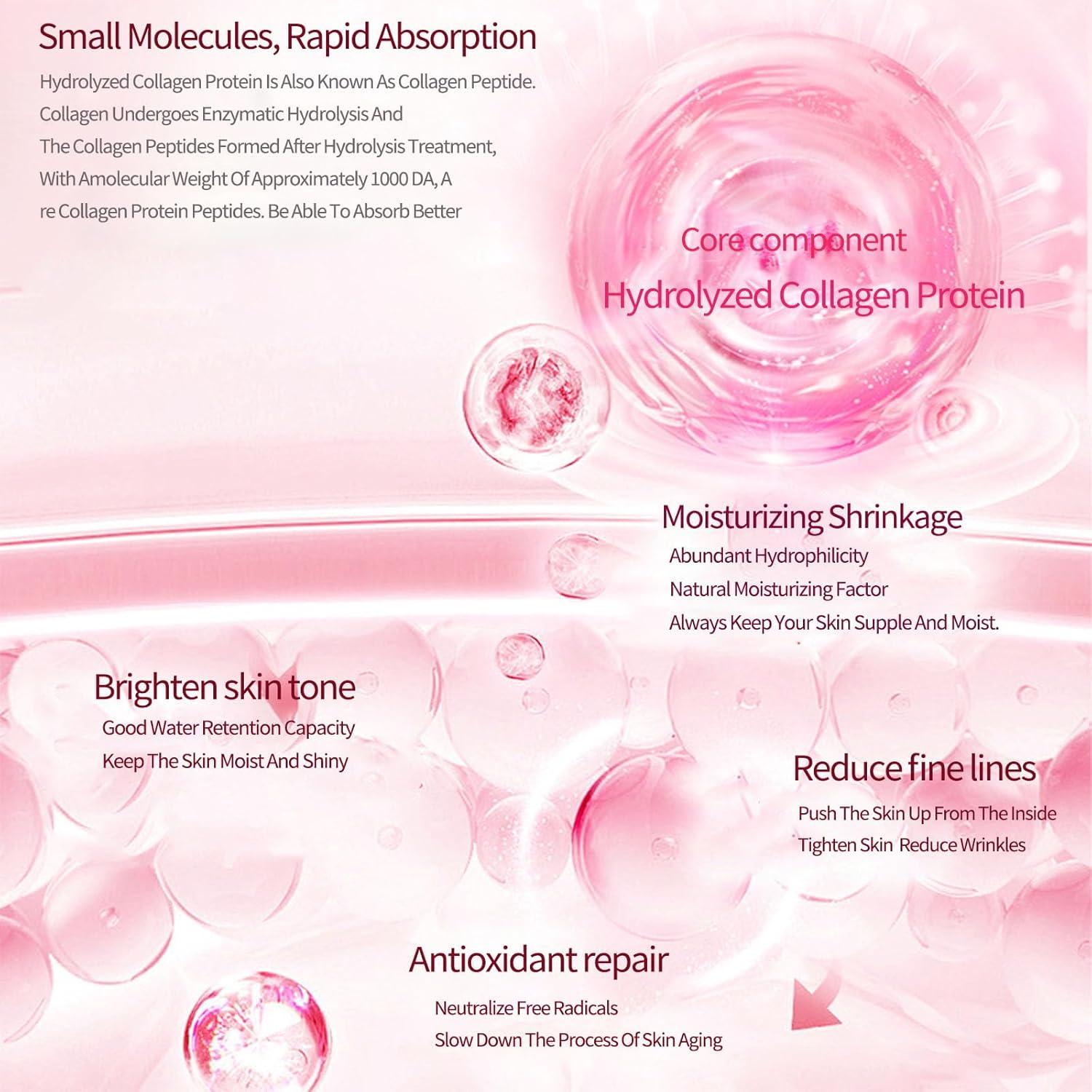 Mascarilla Facial de Colágeno EJVIONPI - Hidratación Profunda 30g x 4