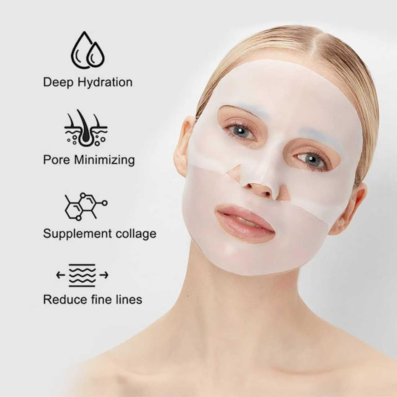 Mascarilla Facial de Colágeno EJVIONPI - Hidratación Profunda 30g x 4