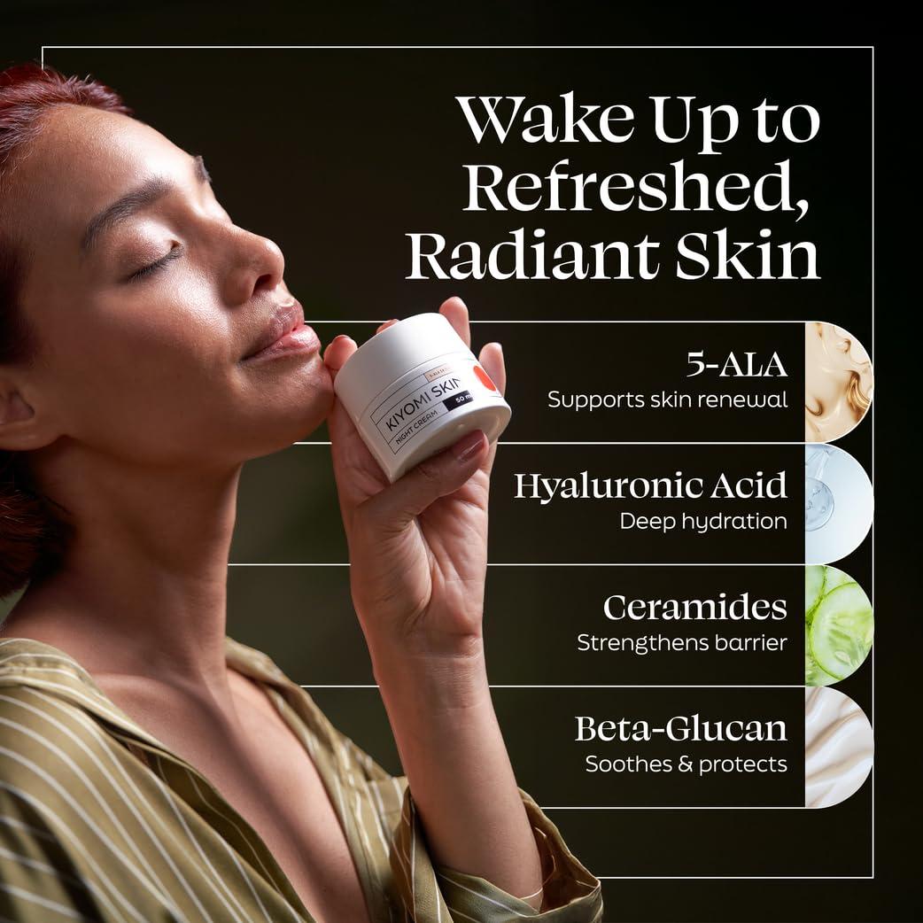 Crema Facial Nocturna Kiyomi Skin 50 ml - Hidratante 5-ALA