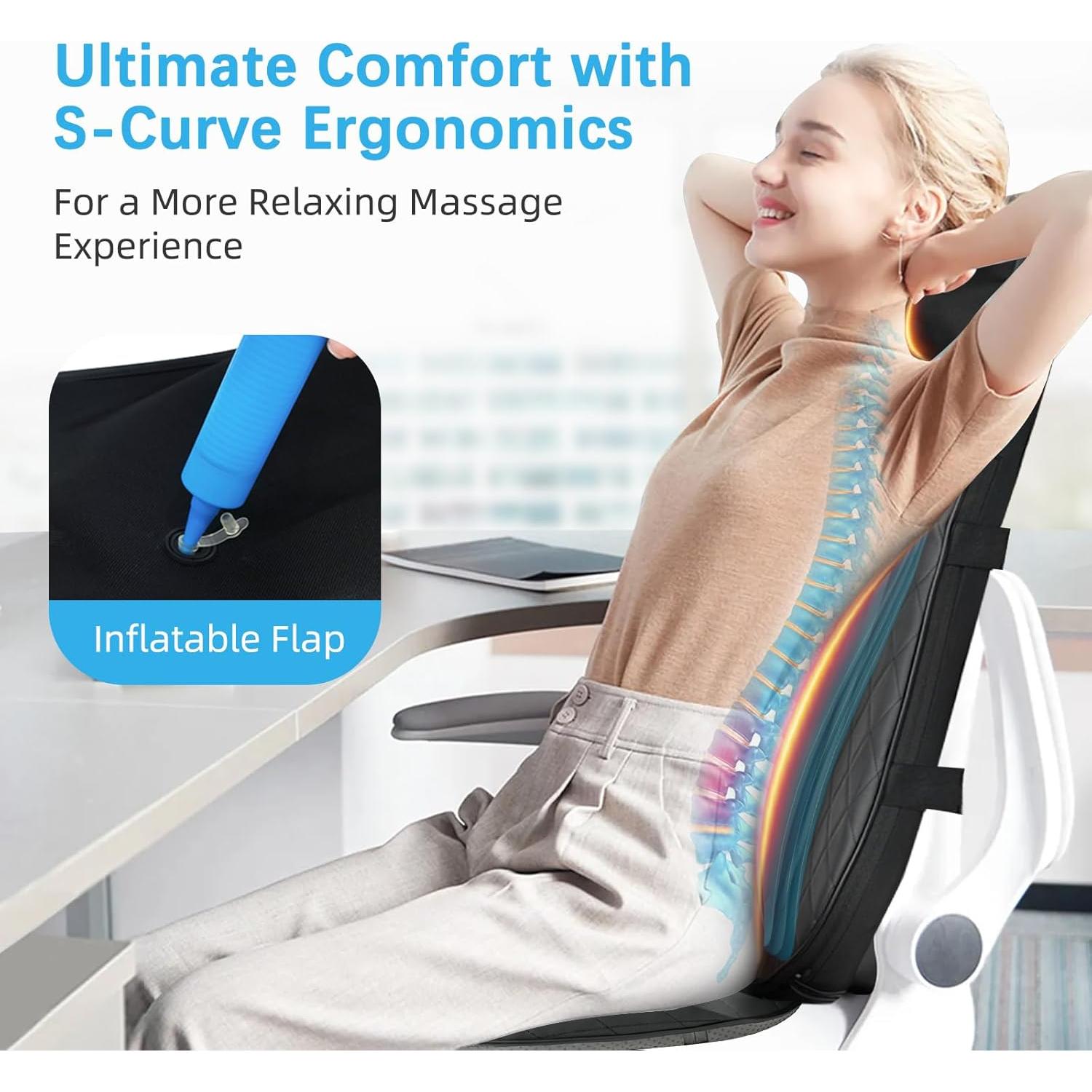 Masajeador Shiatsu CuPiLo con Calor y Aletas Inflables