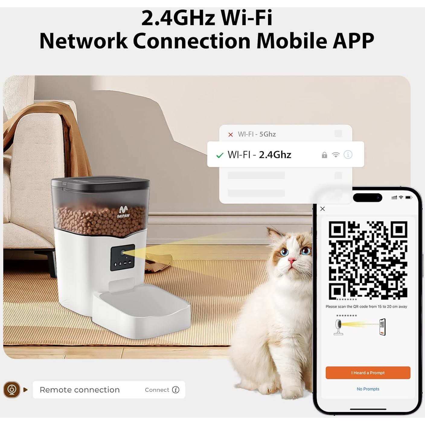 Dispensador Automático de Comida IMIPAW con Cámara HD