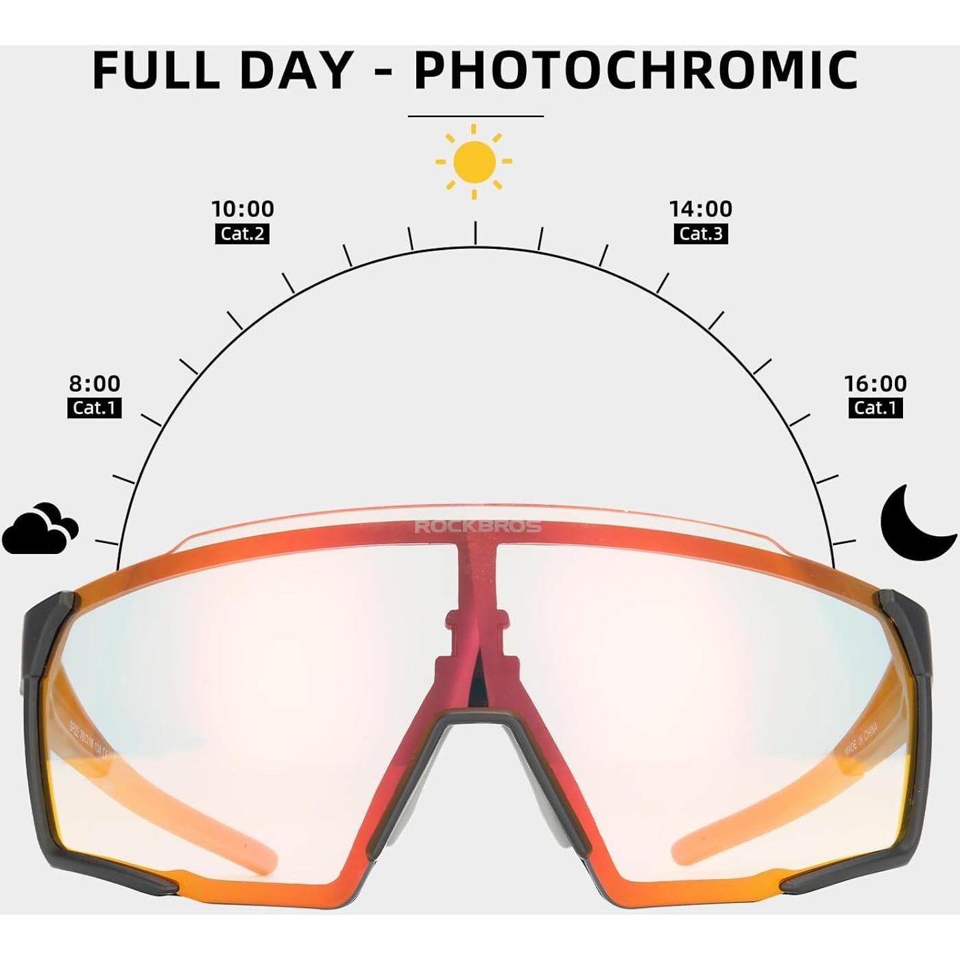 Gafas de sol deportivas ROCKBROS fotoquímicas UV400