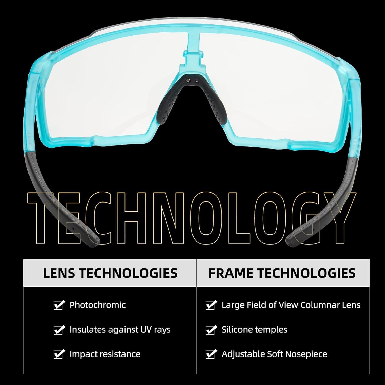 Gafas de sol ROCKBROS fotochromáticas UV400 ligeras unisex