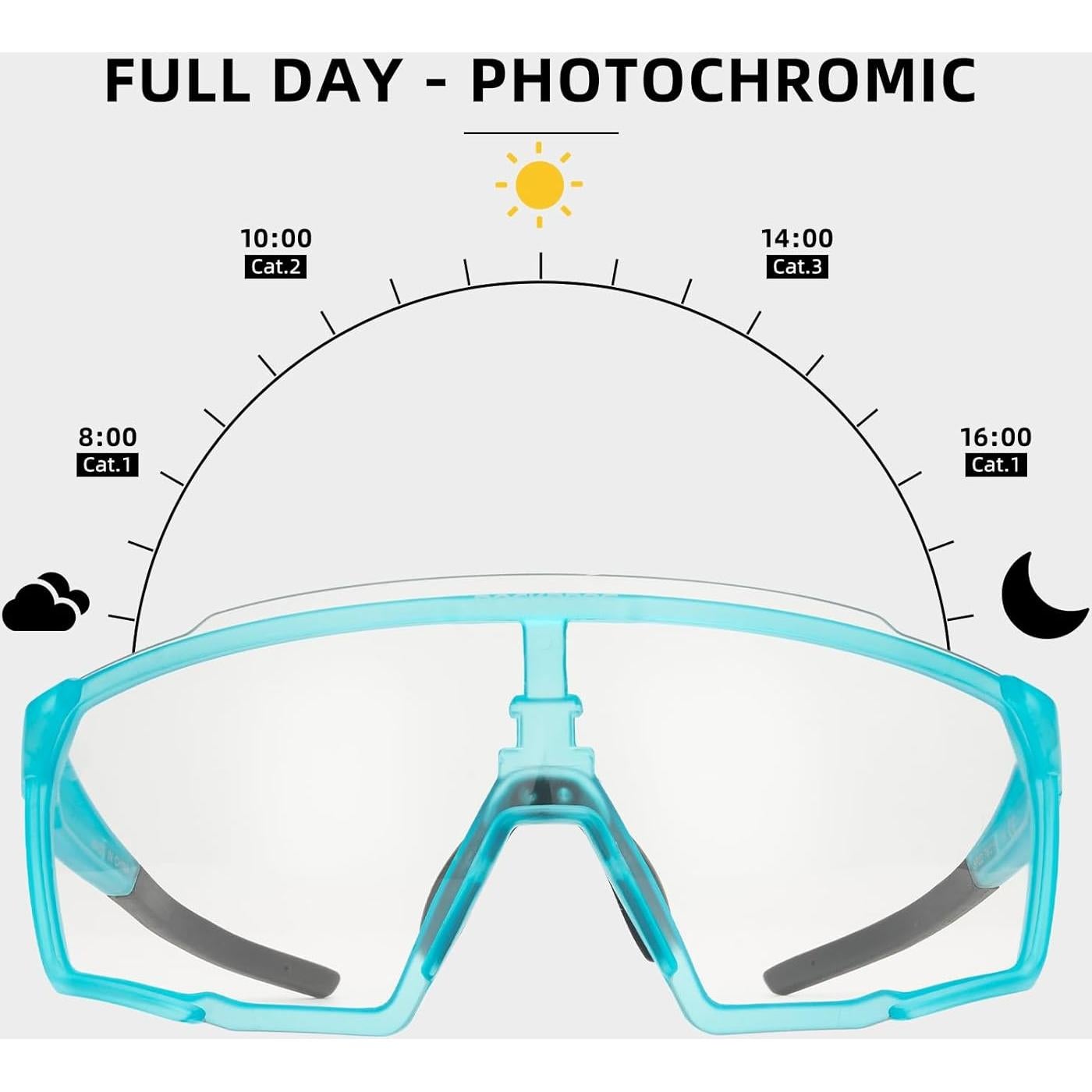 Gafas de sol ROCKBROS fotochromáticas UV400 ligeras unisex