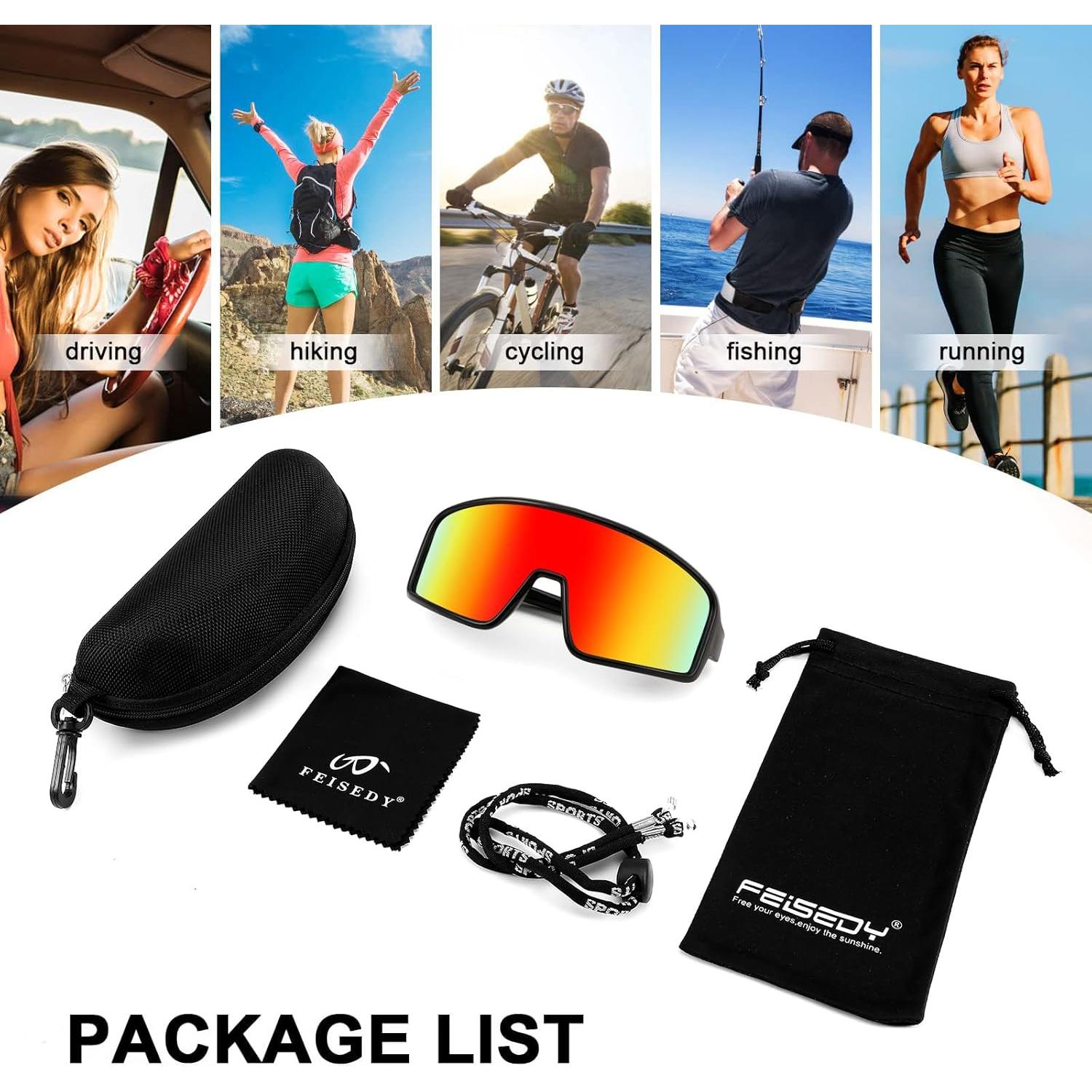 Gafas de Sol FEISEDY UV400 para Deportes al Aire Libre