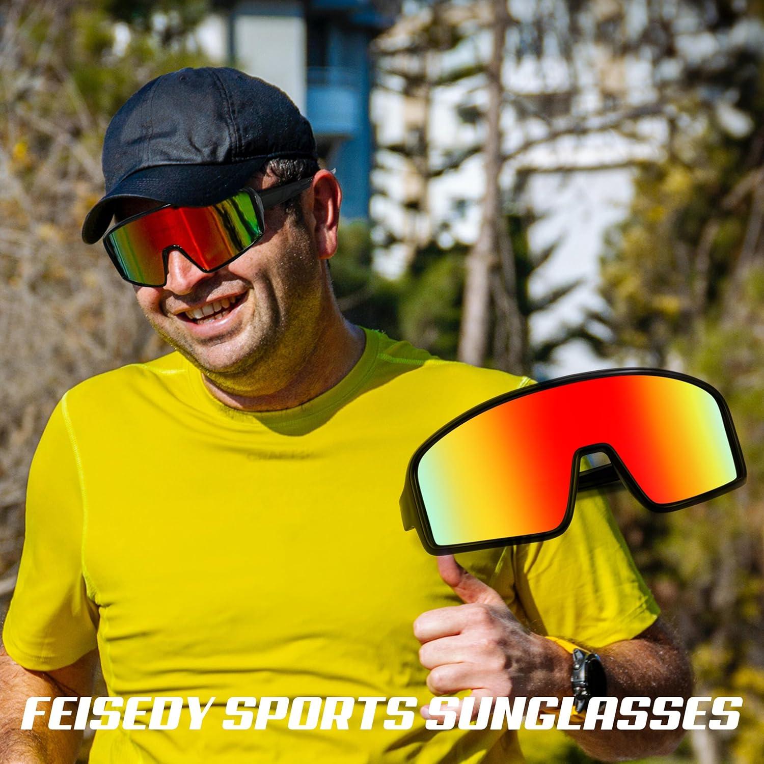 Gafas de Sol Deportivas FEISEDY UV400 para Hombres y Mujeres