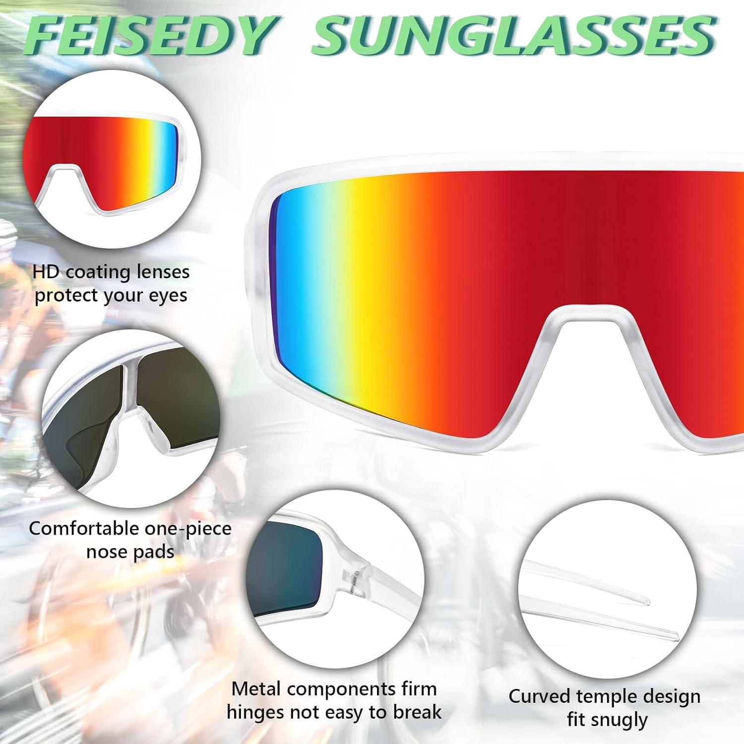 Gafas de Sol Deportivas FEISEDY UV400 para Hombres y Mujeres