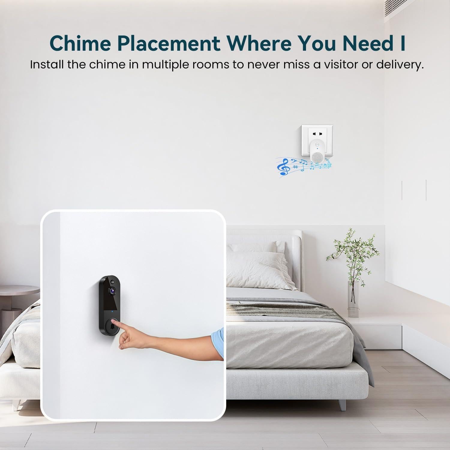 Cámara Timbre Video Wi-Fi Shenzhen Puge 1080p Visión Nocturna