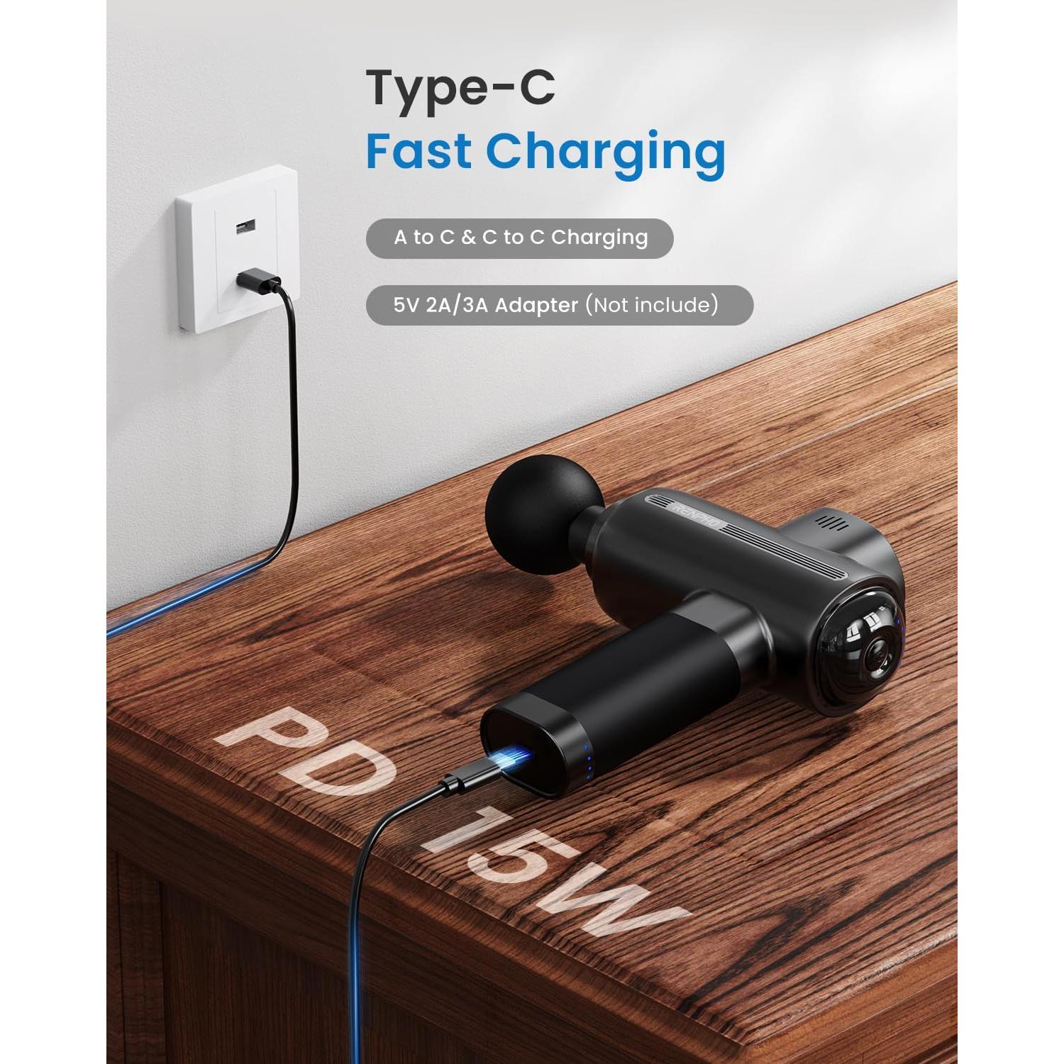 Pistola de Masaje RENPHO R-C003 Portátil 5 Velocidades