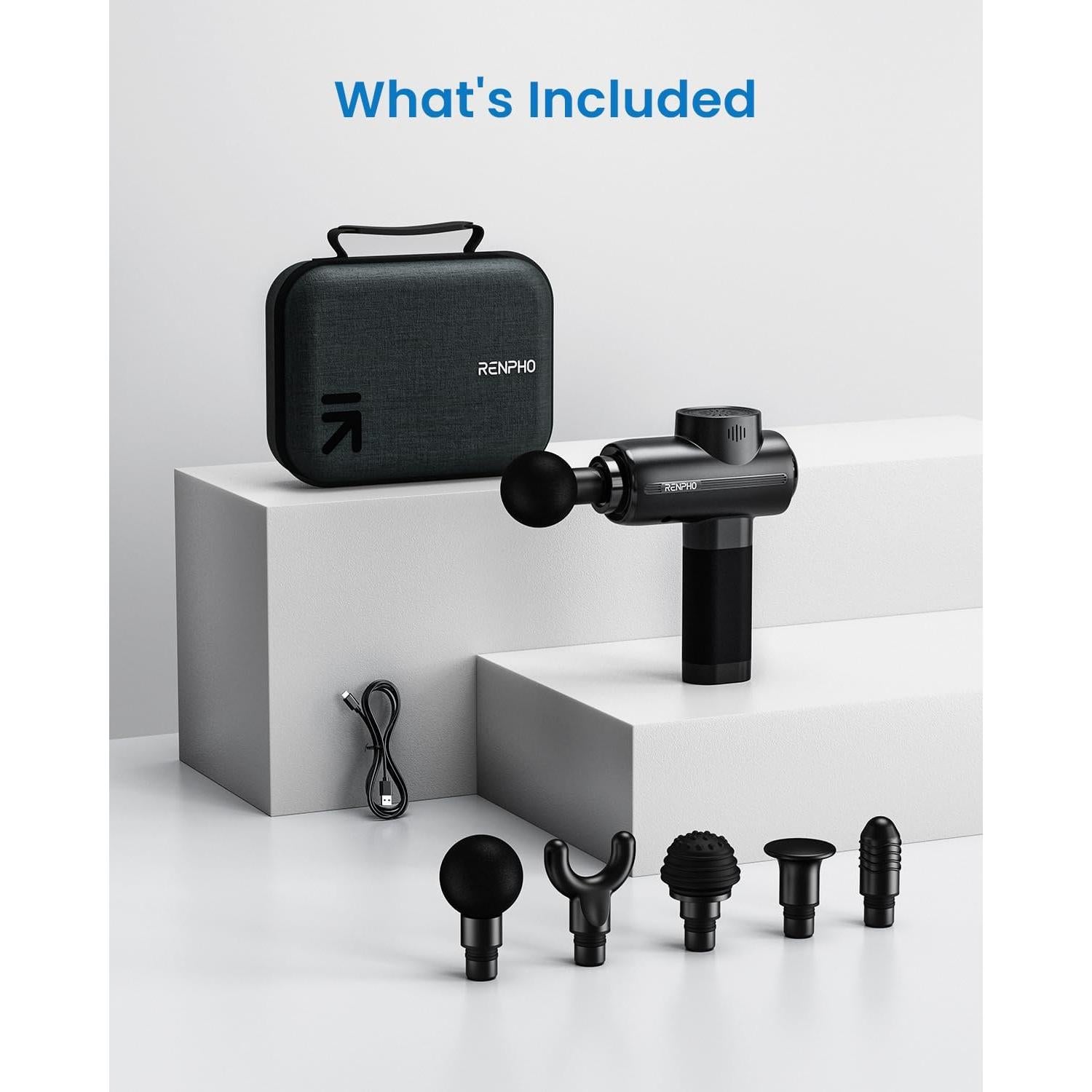 Pistola de Masaje RENPHO R-C003 Portátil 5 Velocidades