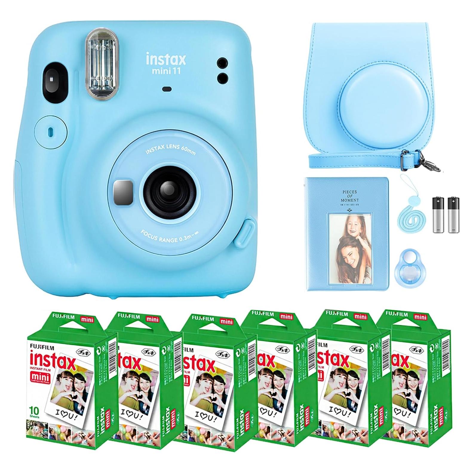 Cámara Fujifilm Instax Mini 11 + 60 fotos + accesorios