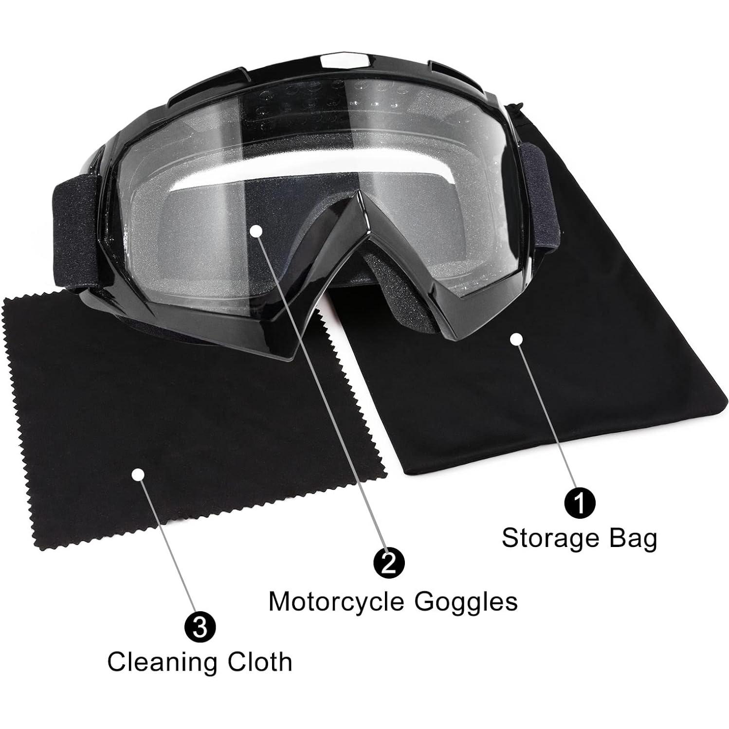 Gafas de Motocross ZukMi Marco Negro Lente Clara Ajustables