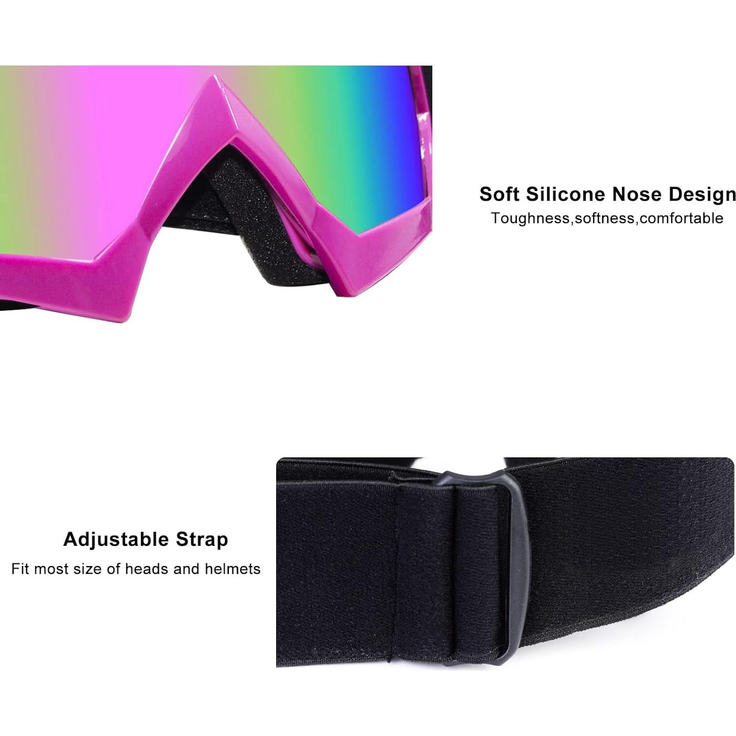 Gafas de Motocross ZukMi Unisex con Lente Púrpura