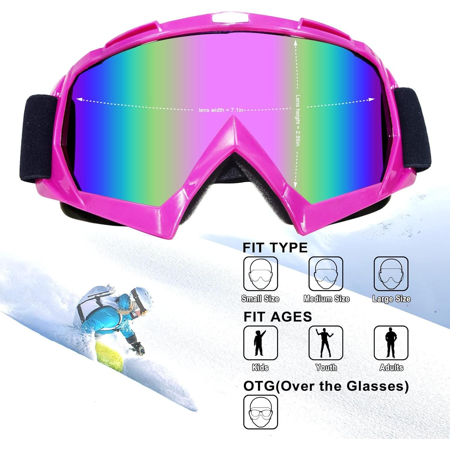 Gafas de Motocross ZukMi Unisex con Lente Púrpura