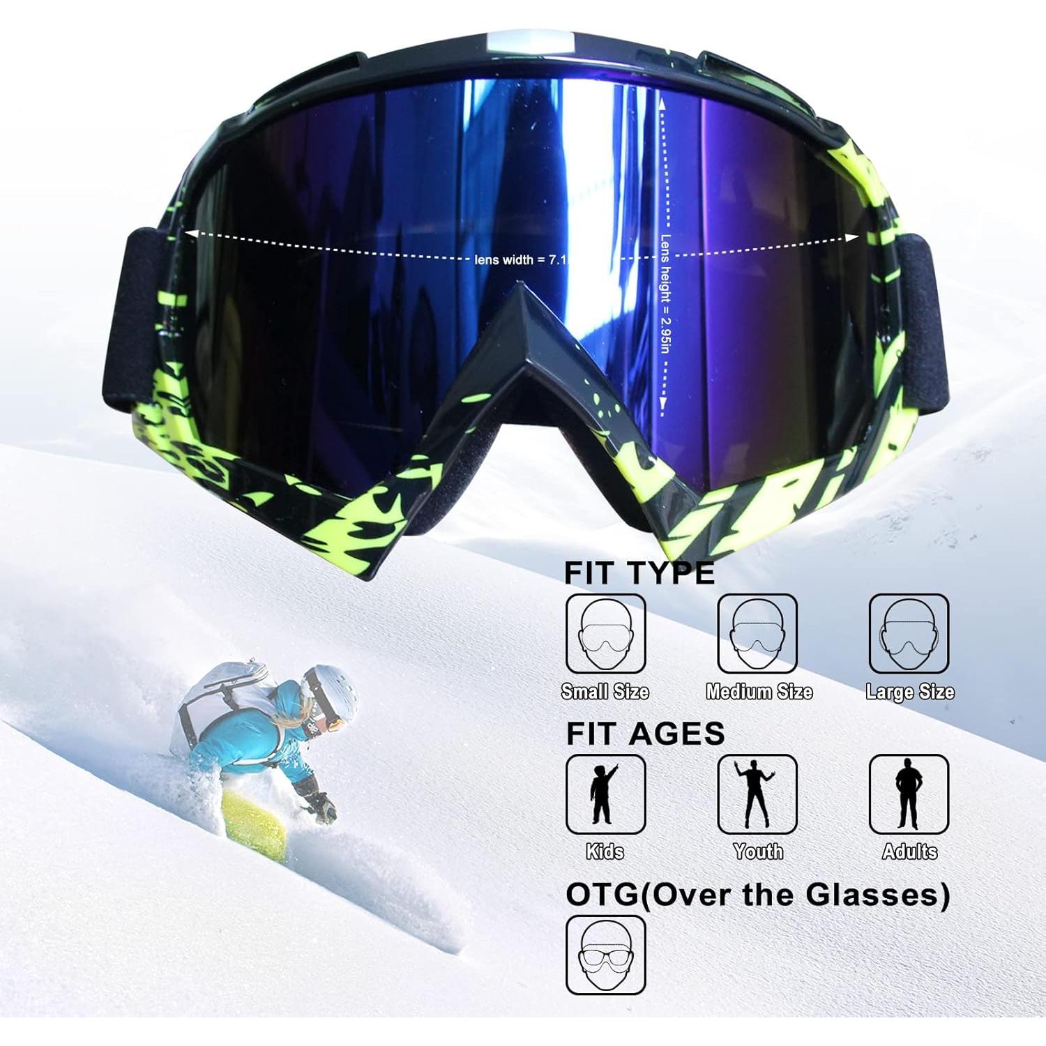 Gafas de Motocross ZukMi Verde Negro Lente Clara Anti Rayaduras