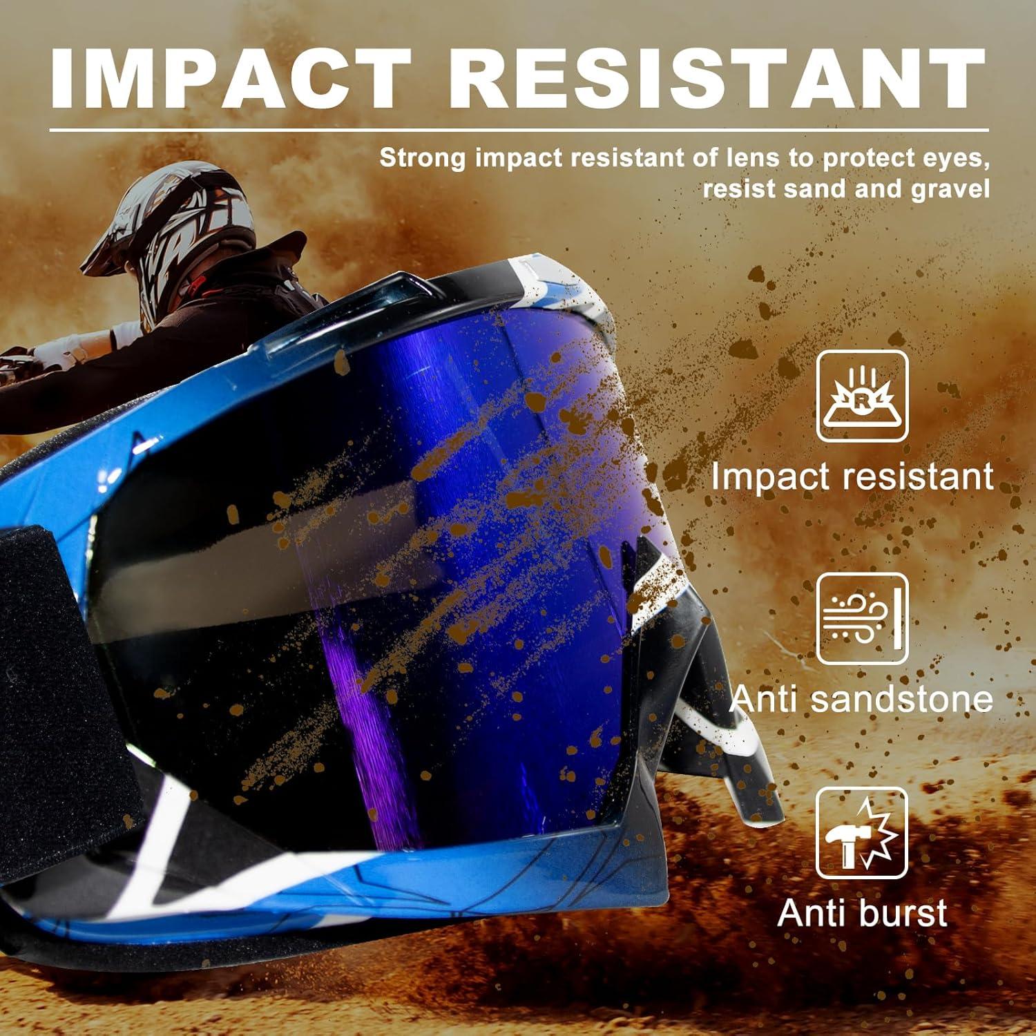 Gafas de Motocross ZukMi Azul Oscuro para Adultos