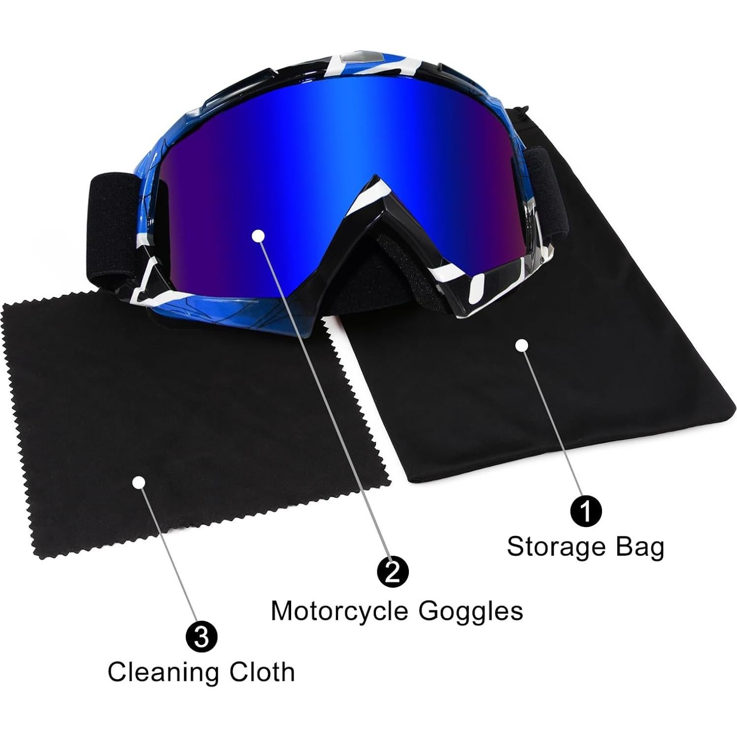 Gafas de Motocross ZukMi Azul Oscuro para Adultos