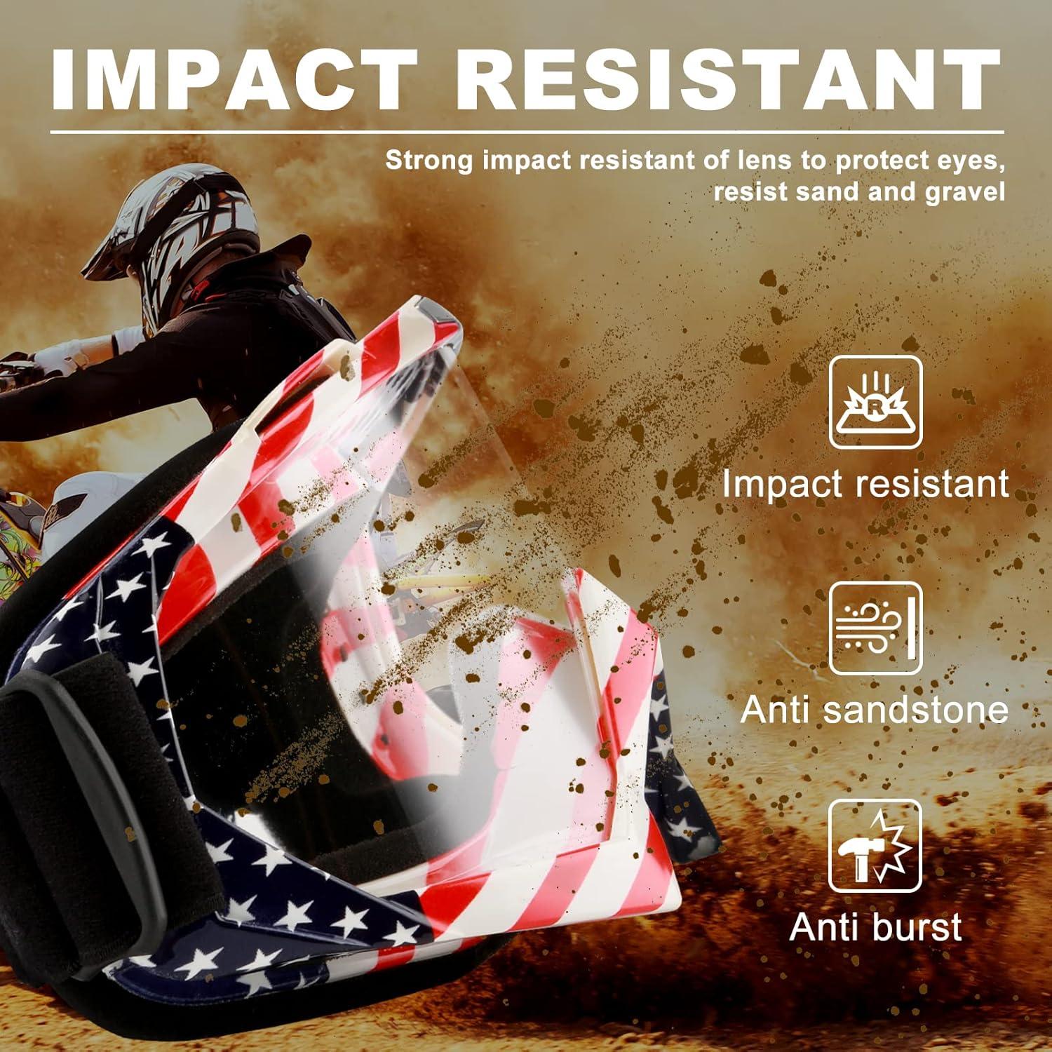 Gafas de Motocross ZukMi Unisex con Lente Clara y Ajustable