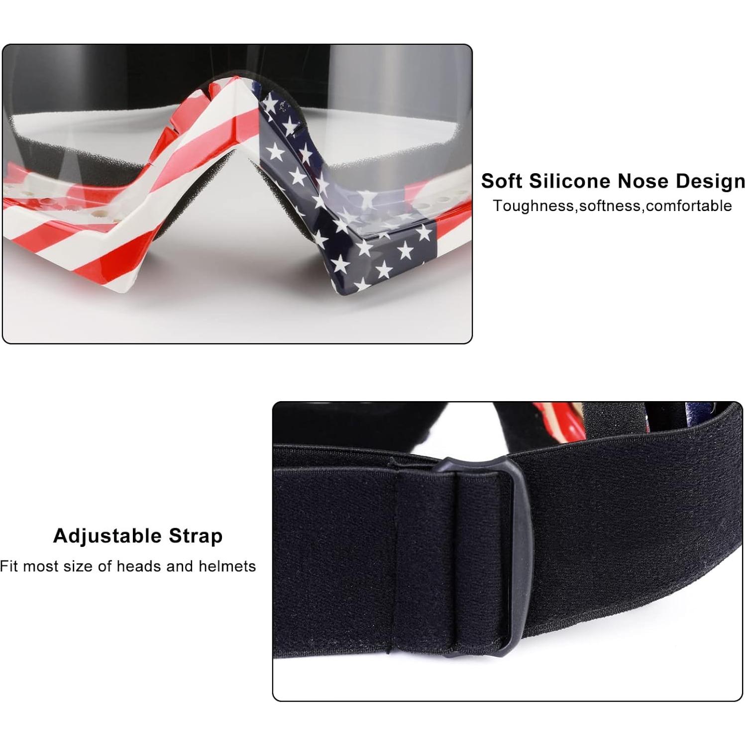 Gafas de Motocross ZukMi Unisex con Lente Clara y Ajustable