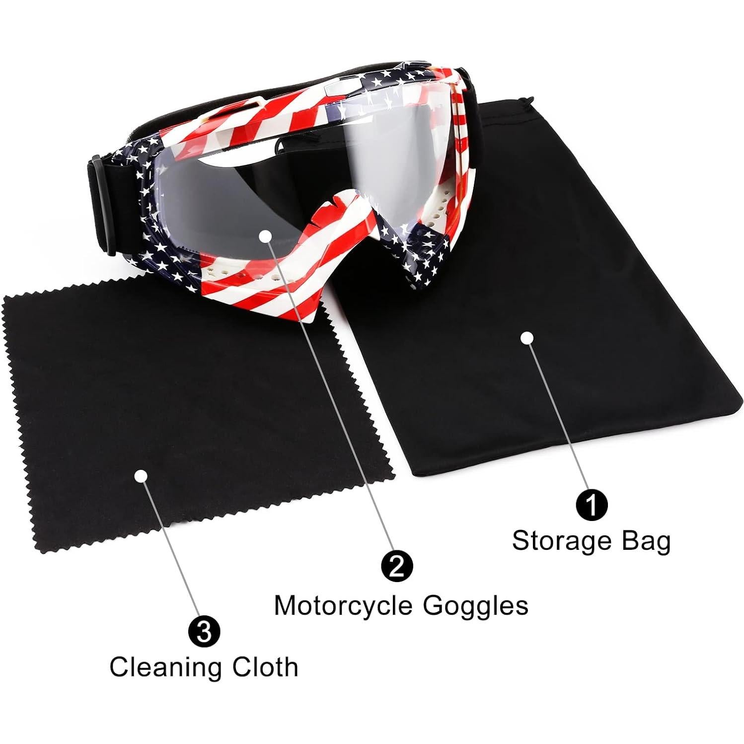 Gafas de Motocross ZukMi Unisex con Lente Clara y Ajustable