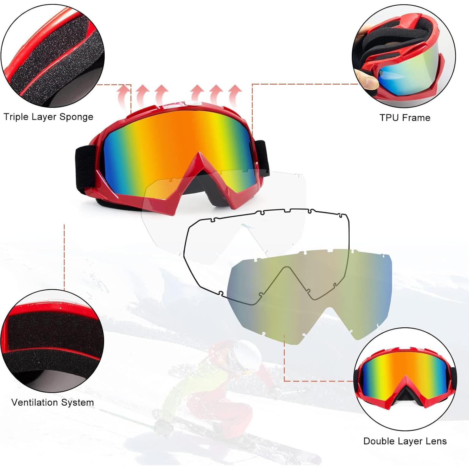 Gafas de Motocross ZukMi Unisex con Lente Anti Rayones