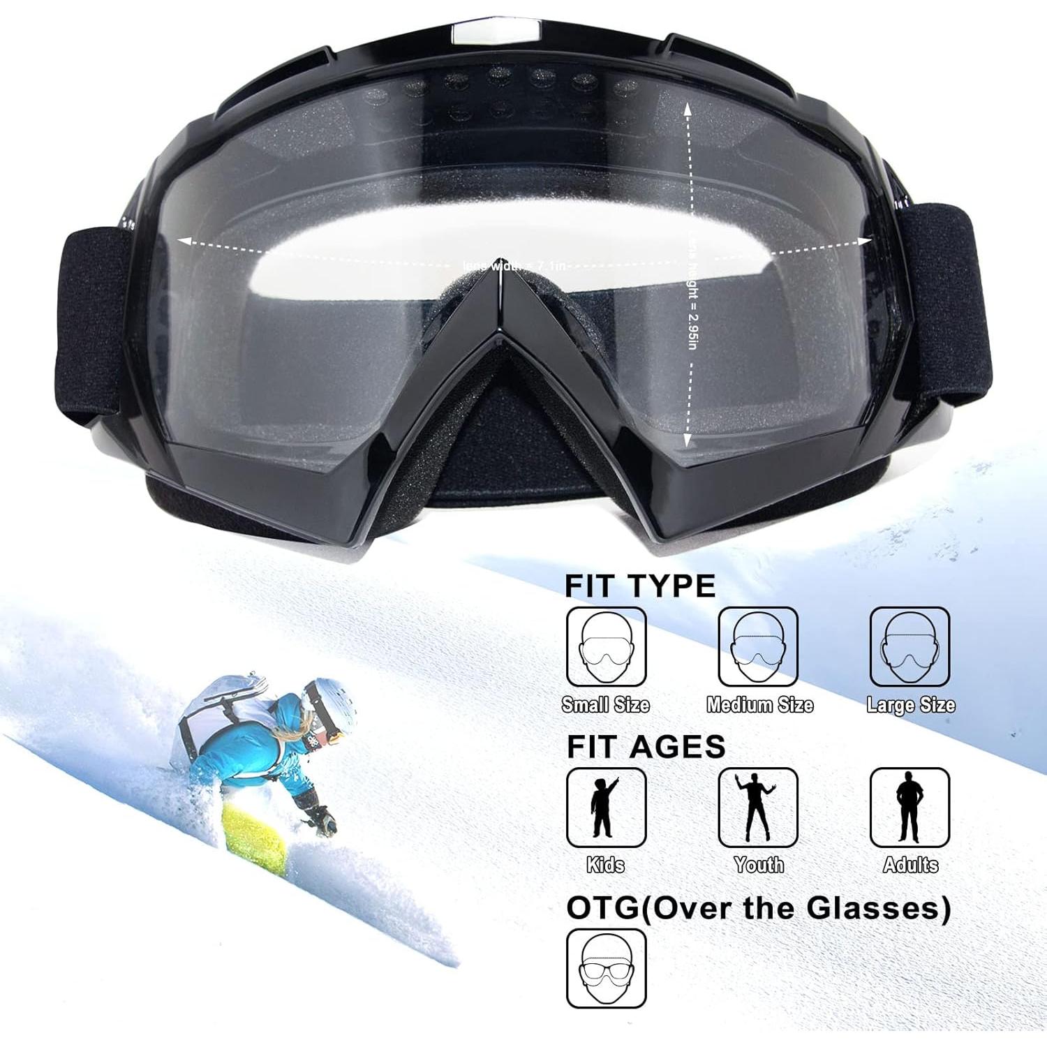 Gafas de Motocross ZukMi Marco Negro Lente Clara Ajustables