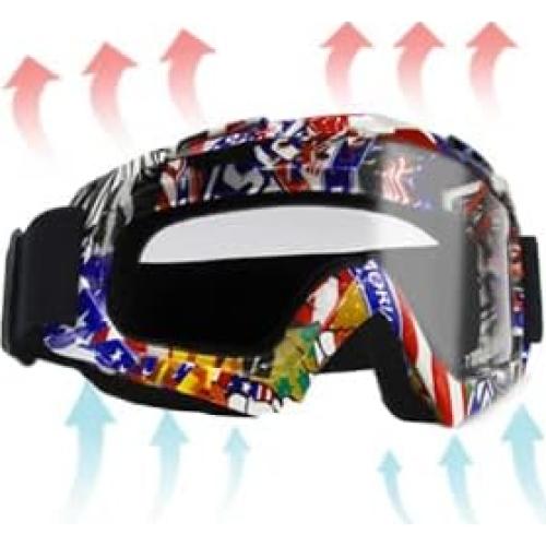 Gafas de Motocross ZukMi Marco Graffiti Lente Clara