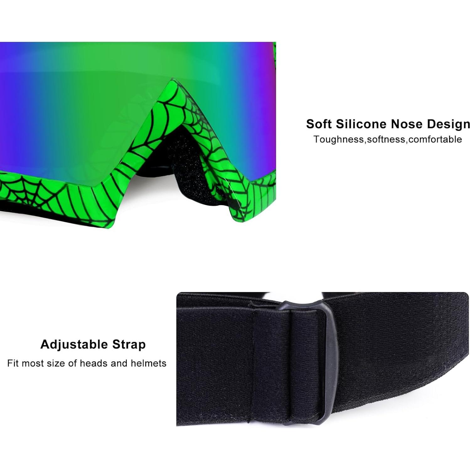 Gafas de Motocross ZukMi Lente Verde Anti Rayones