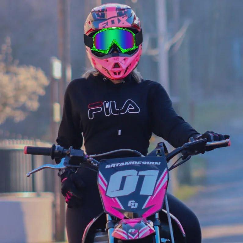 Gafas de Motocross ZukMi Lente Verde Anti Rayones