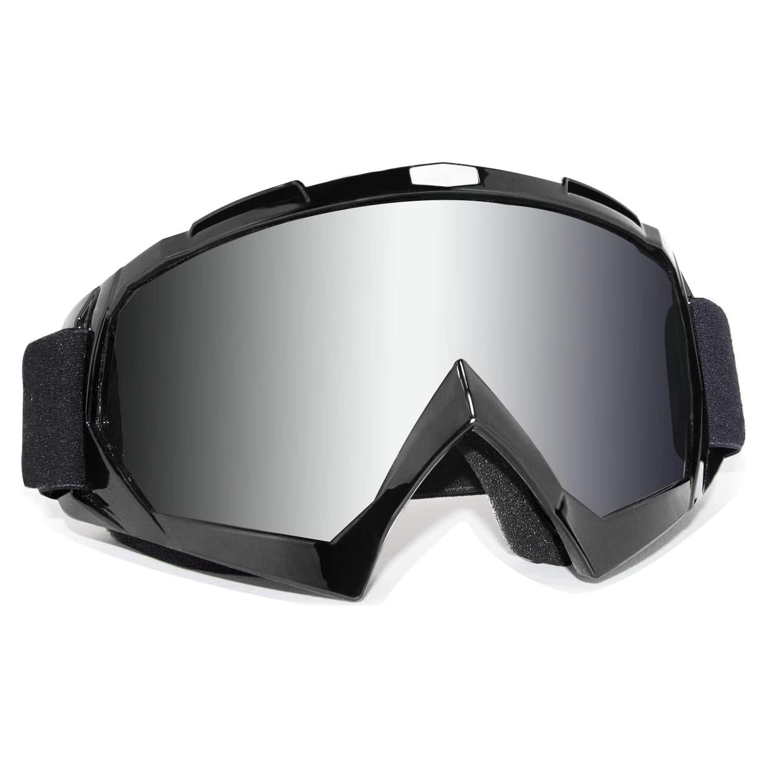 Gafas de Motocross ZukMi Marco Negro Lente Plateada