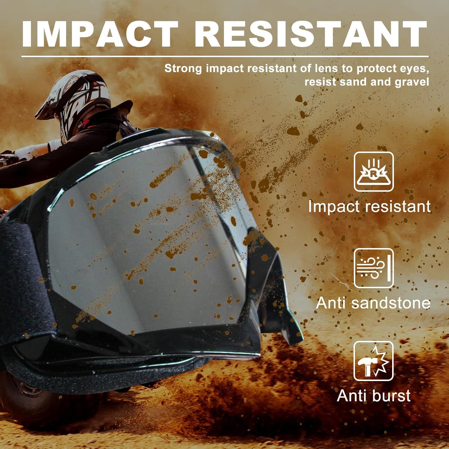 Gafas de Motocross ZukMi Marco Negro Lente Plateada