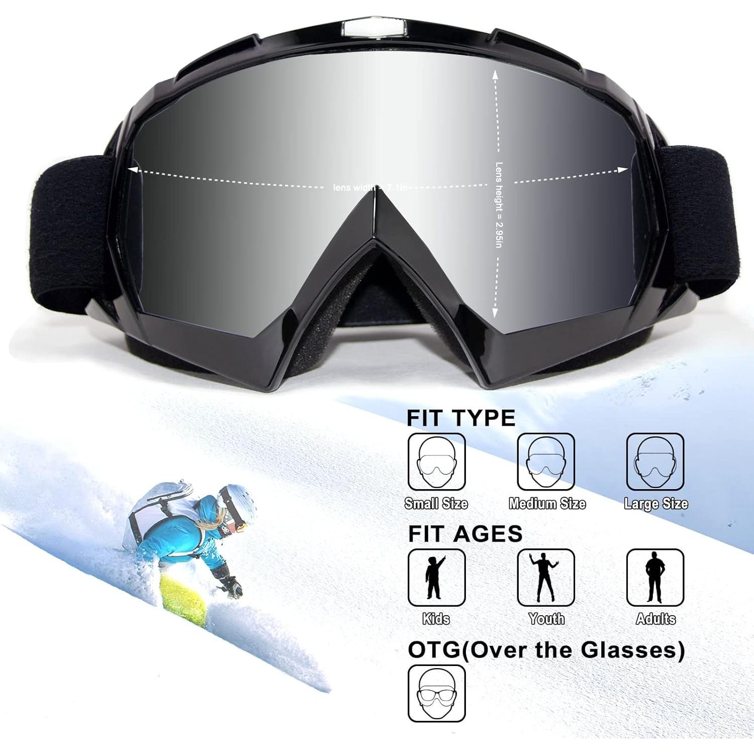 Gafas de Motocross ZukMi Marco Negro Lente Plateada