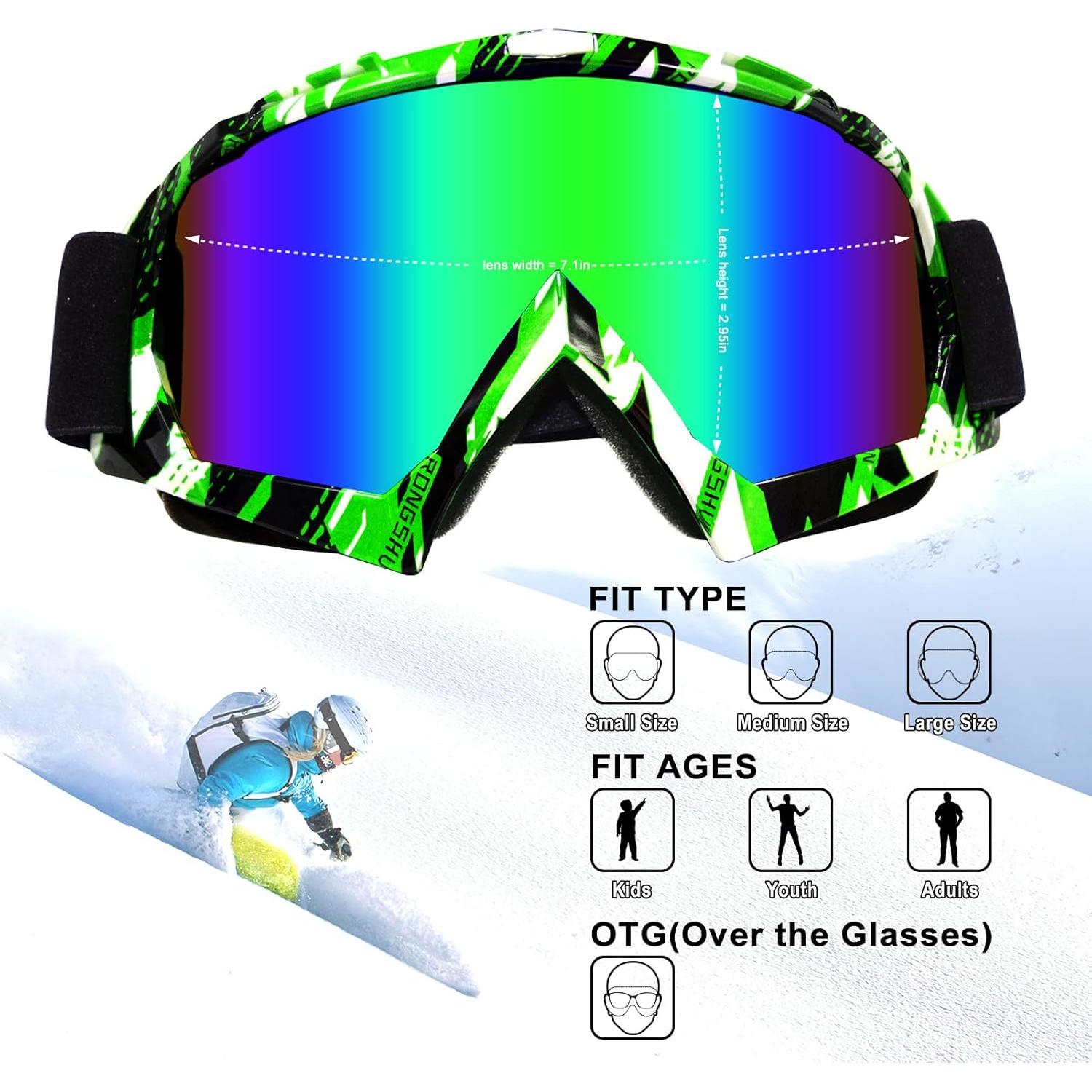 Gafas de Motocross ZukMi Verde Graffiti Lente Anti Rayaduras