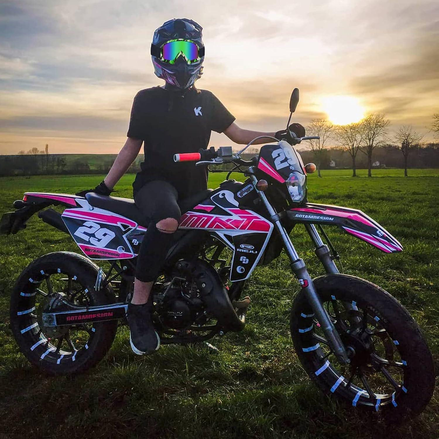 Gafas de Motocross ZukMi Verde Graffiti Lente Anti Rayaduras