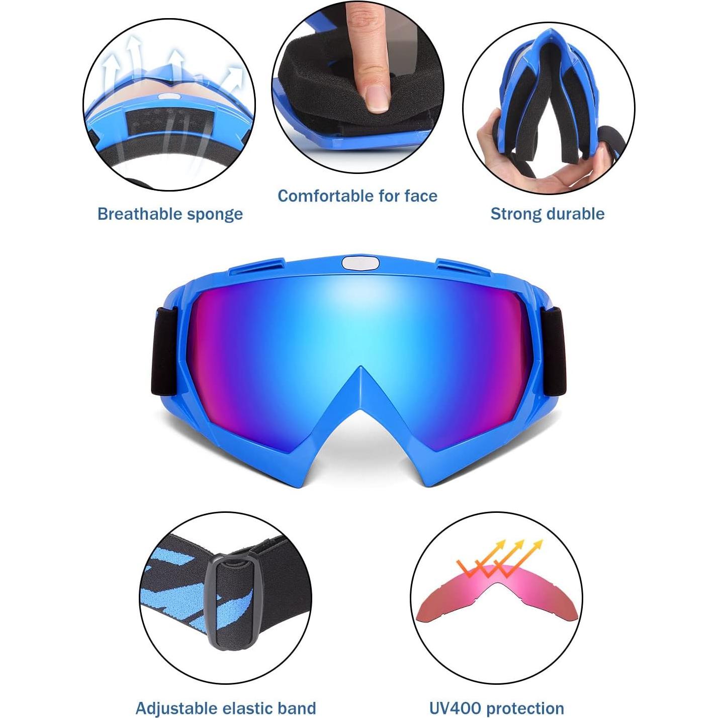 Gafas de motocross KEMIMOTO - Protección UV y diseño cómodo