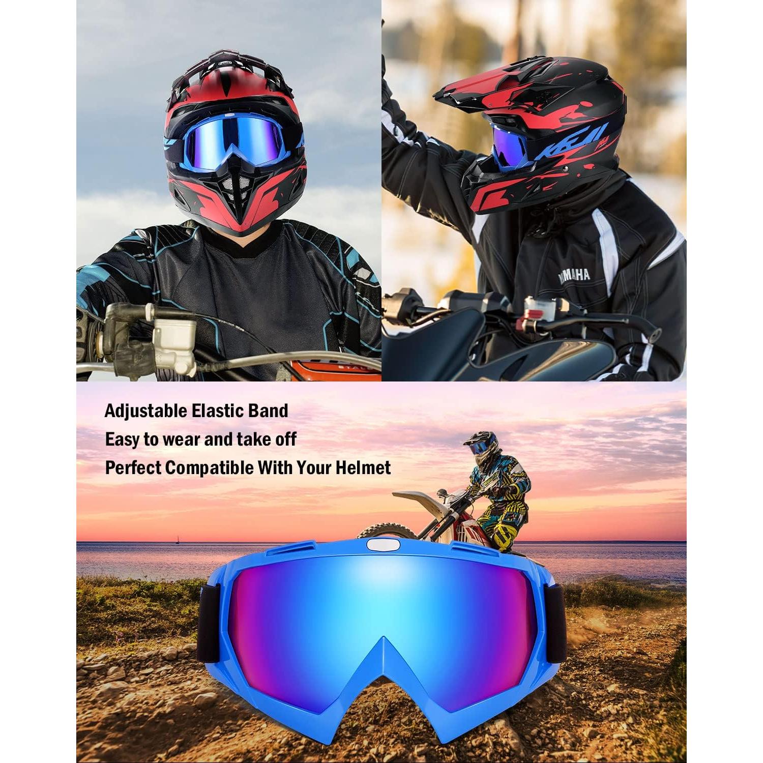 Gafas de motocross KEMIMOTO - Protección UV y diseño cómodo
